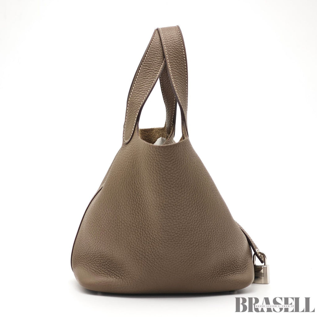 Hermes Picotin Lock PM 18 etoupe Handbag Women's With Padlock Key