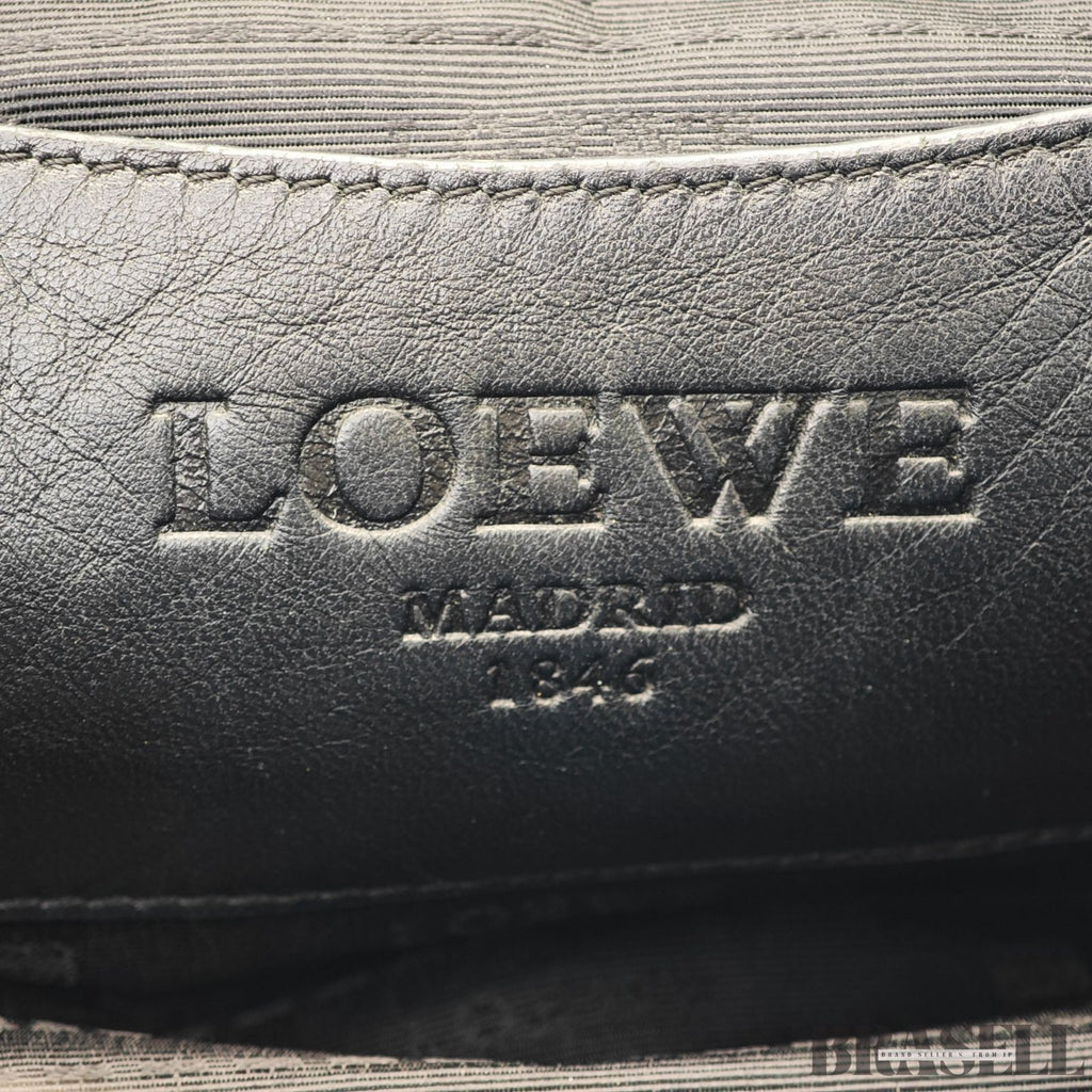 LOEWE Amazona 23 Bag Horizontal Handbag Gunmetal Women's and Men's