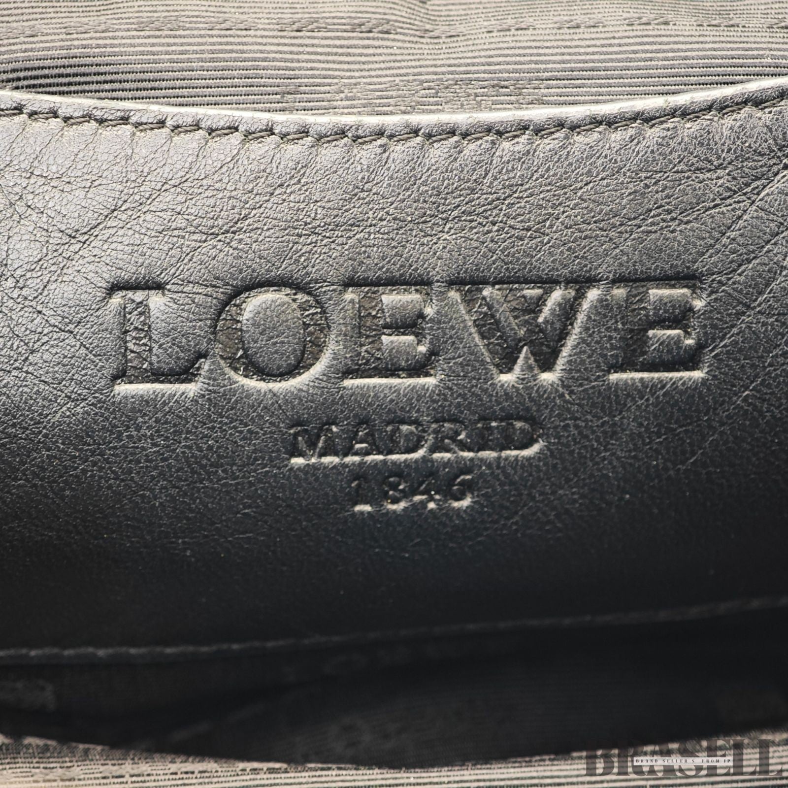 LOEWE Amazona 23 Bag Horizontal Handbag Gunmetal Women's and Men's