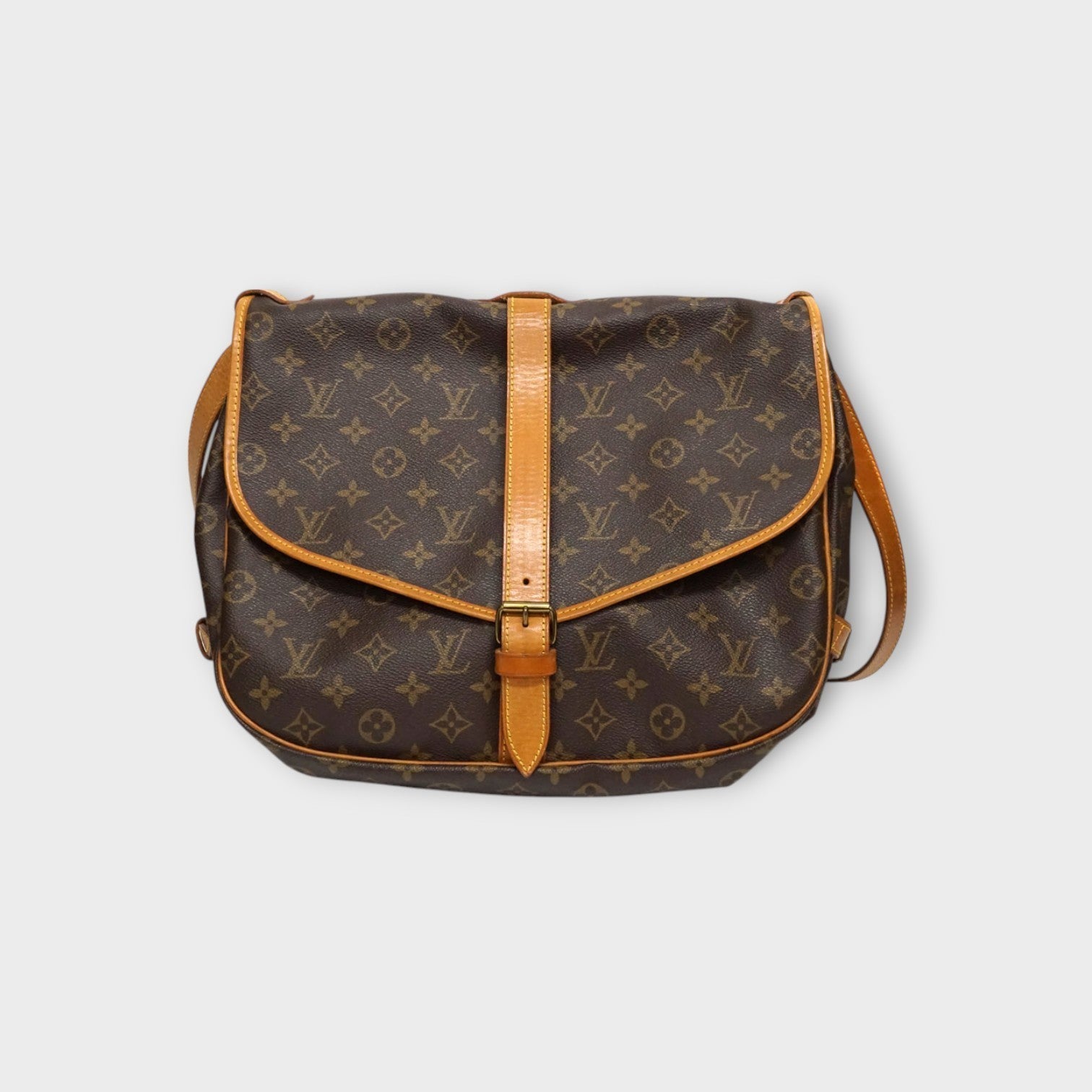 Louis Vuitton M42254 Saumur 35 Shoulder Bag Crossbody Brown 【B】