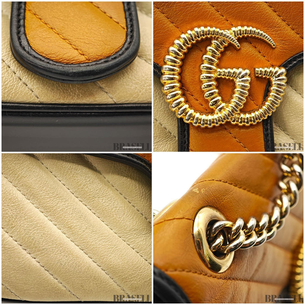 Gucci GG Marmont 443497 Flap Bag Handbag Leather Multicolor Women’s