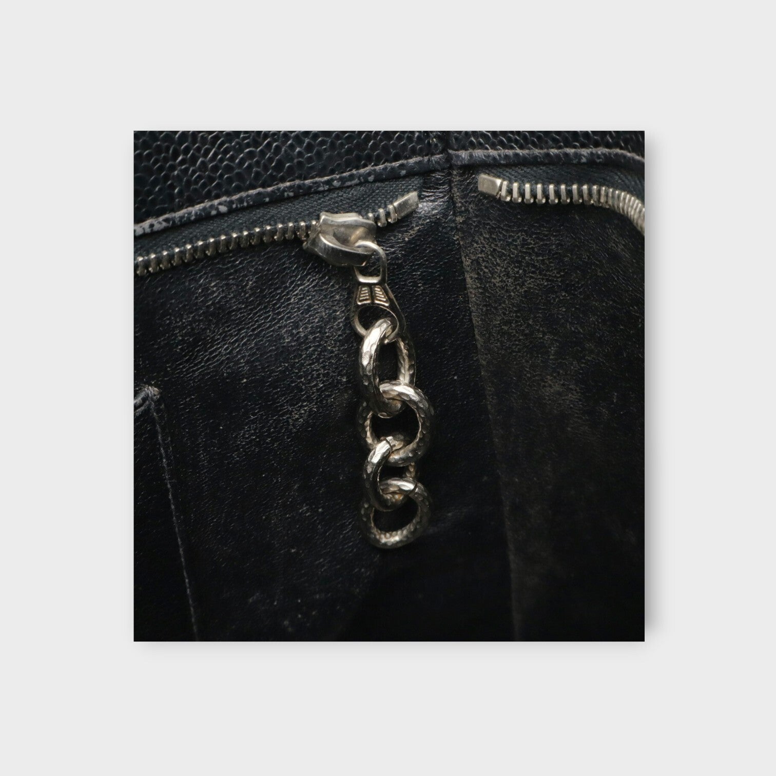 CHANEL Matelassé Coco Mark Reissue Tote Caviar Skin Leather Black 【B】