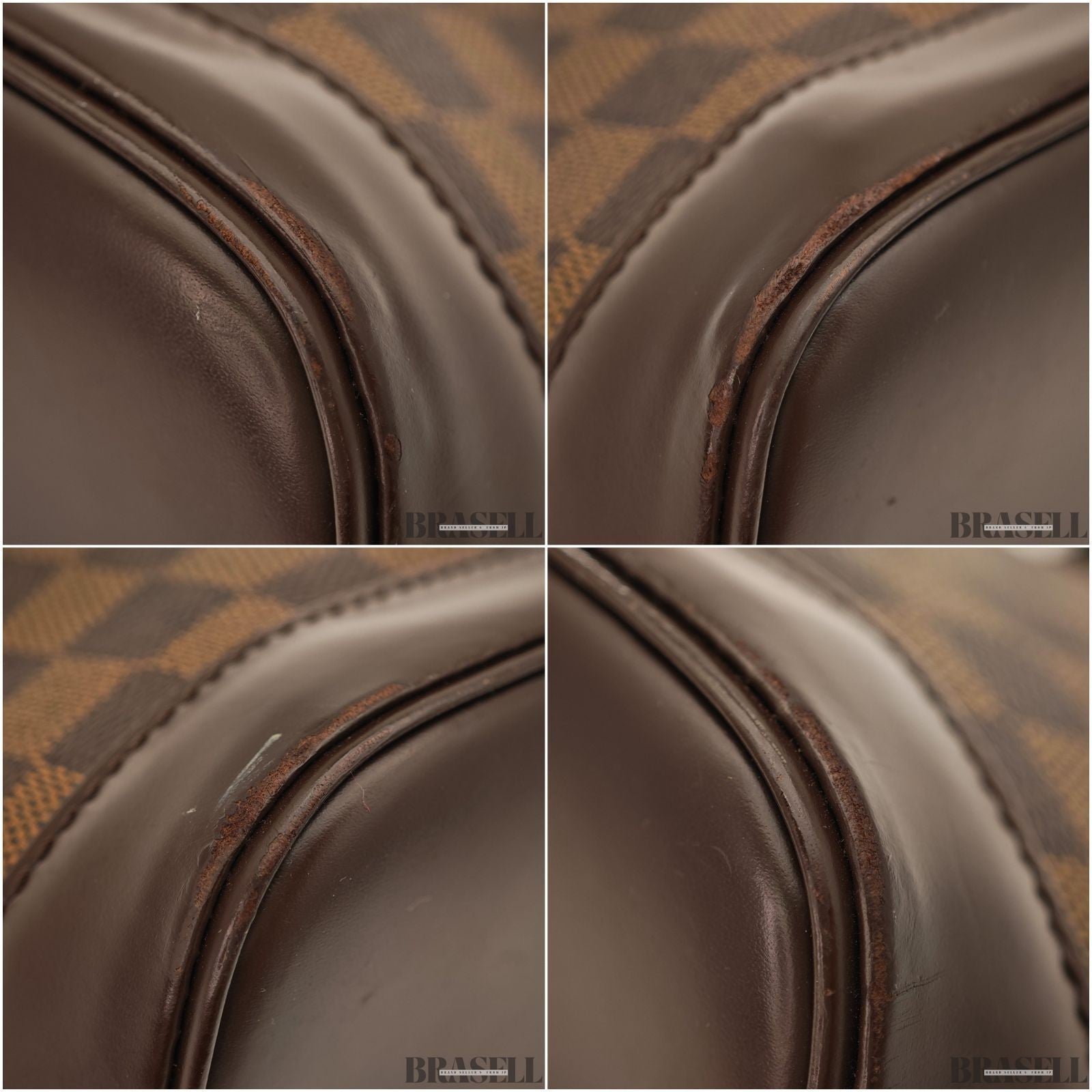 Louis Vuitton Hand Bag N51131 Alma Ebene Damier Canvas Brown FL1014