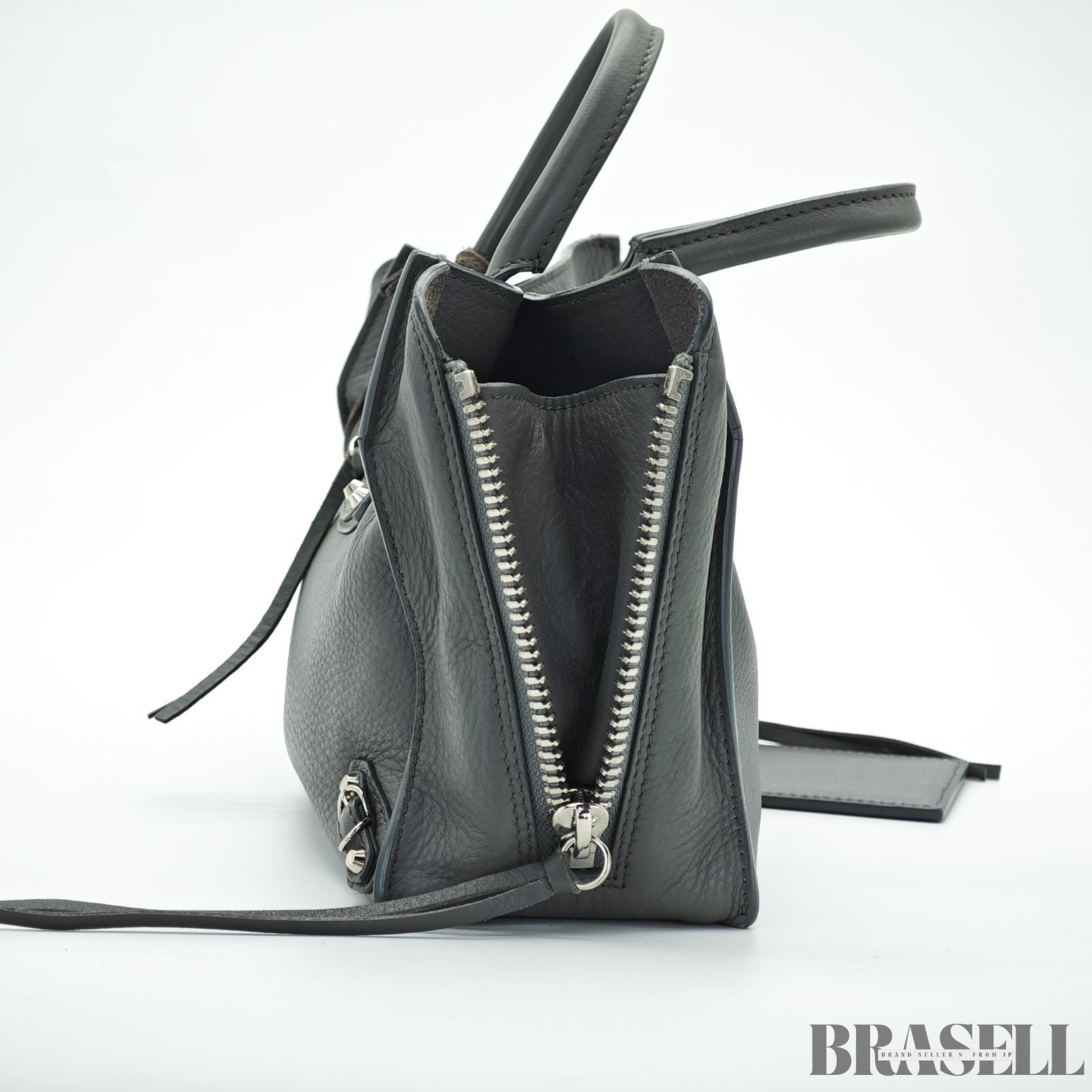 BALENCIAGA 2-Way Handbag Shoulder Bag Paper A4 357333 Gray color