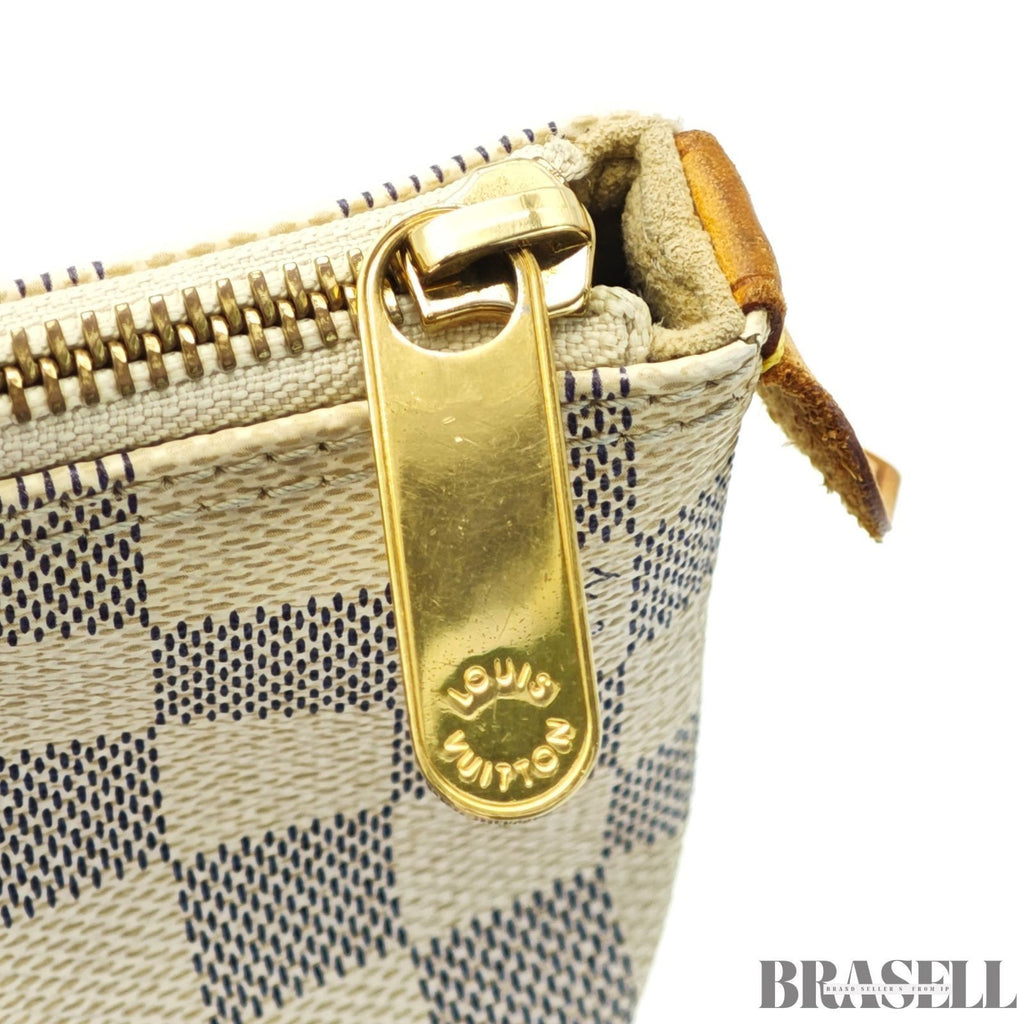 LOUIS VUITTON Saleya PM N51186 Damier Azur Tote Bag Ivory Women’s