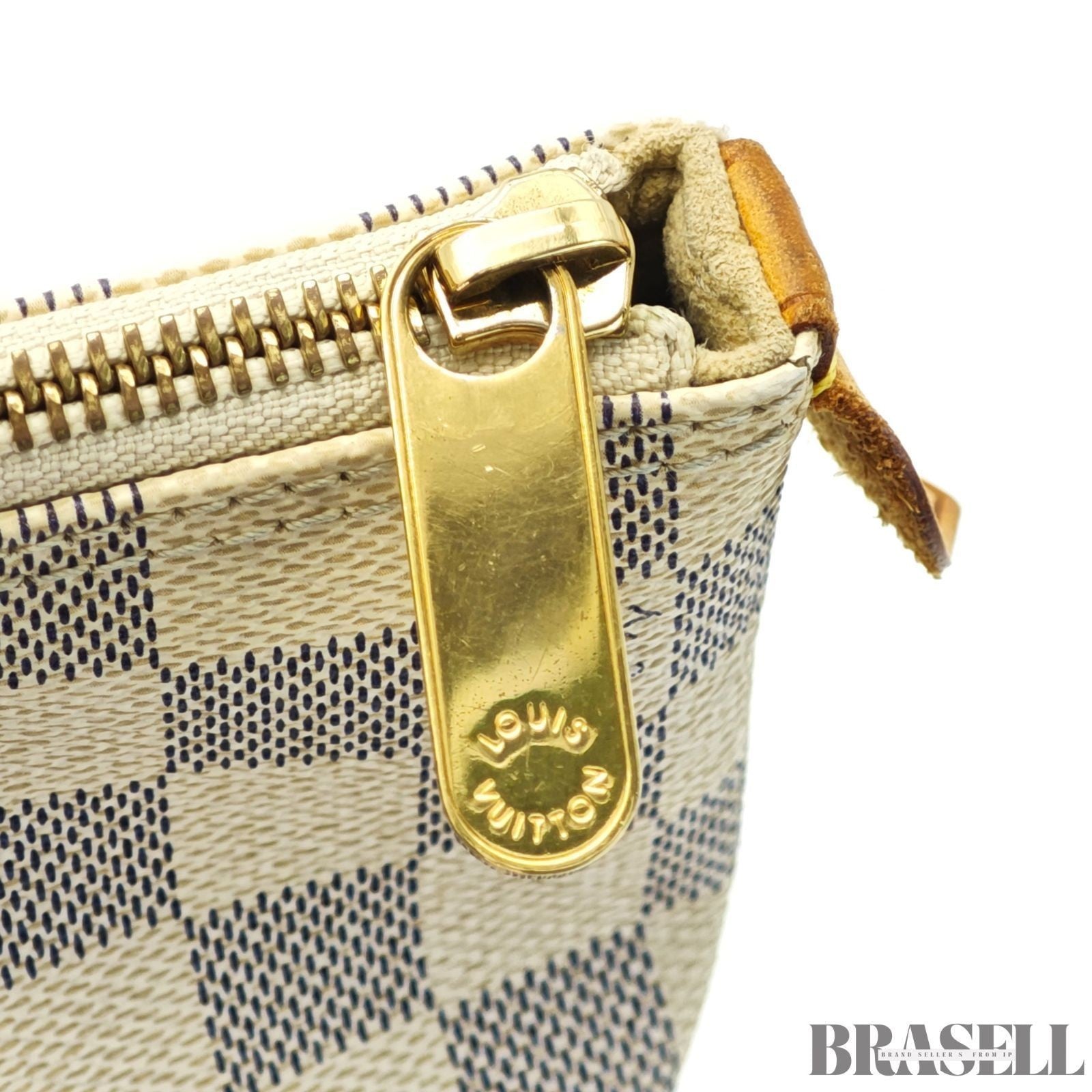 LOUIS VUITTON Saleya PM N51186 Damier Azur Tote Bag Ivory Women’s