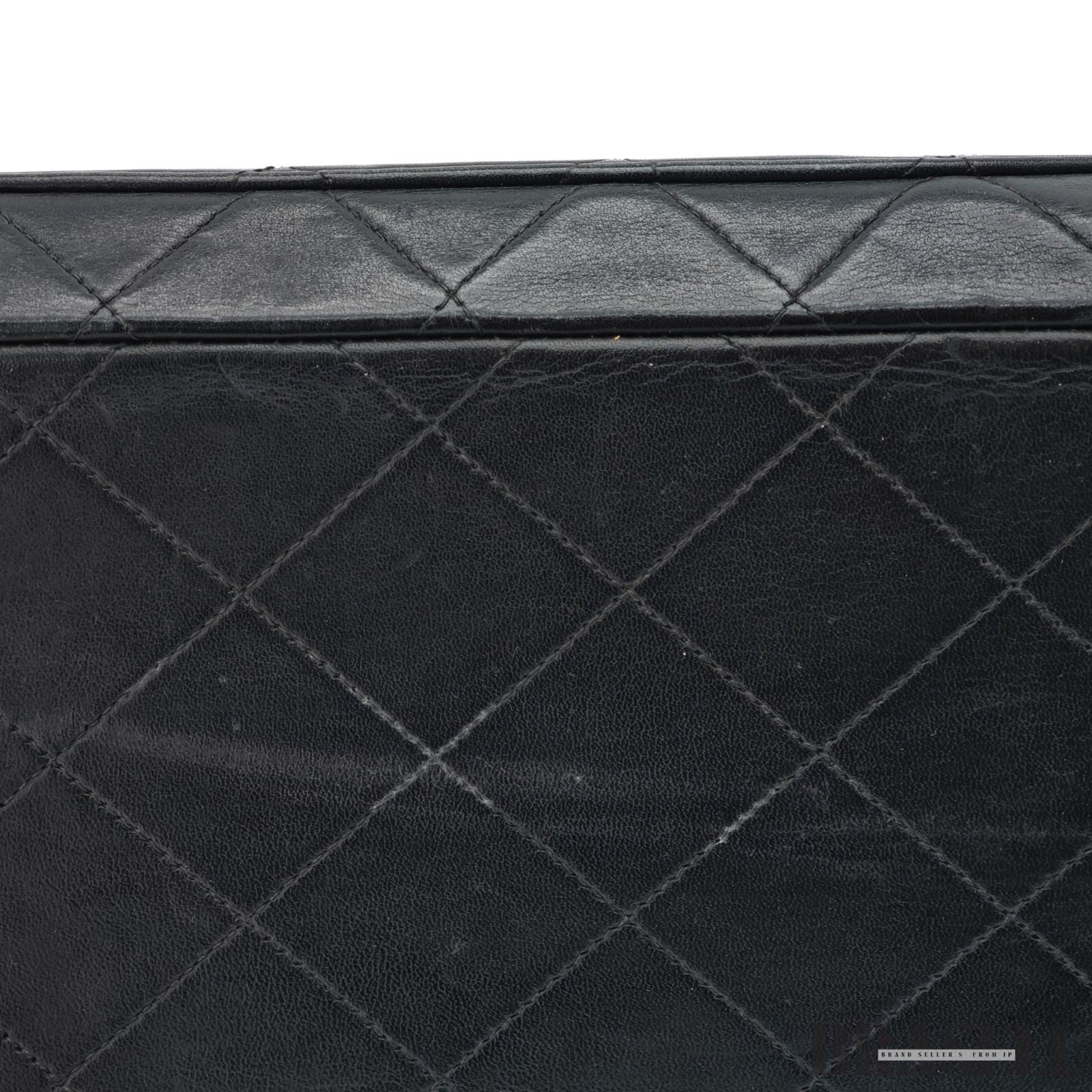 CHANEL Large Matelasse Flap Bag Lambskin Black Quilted Shoulder Bag Women's