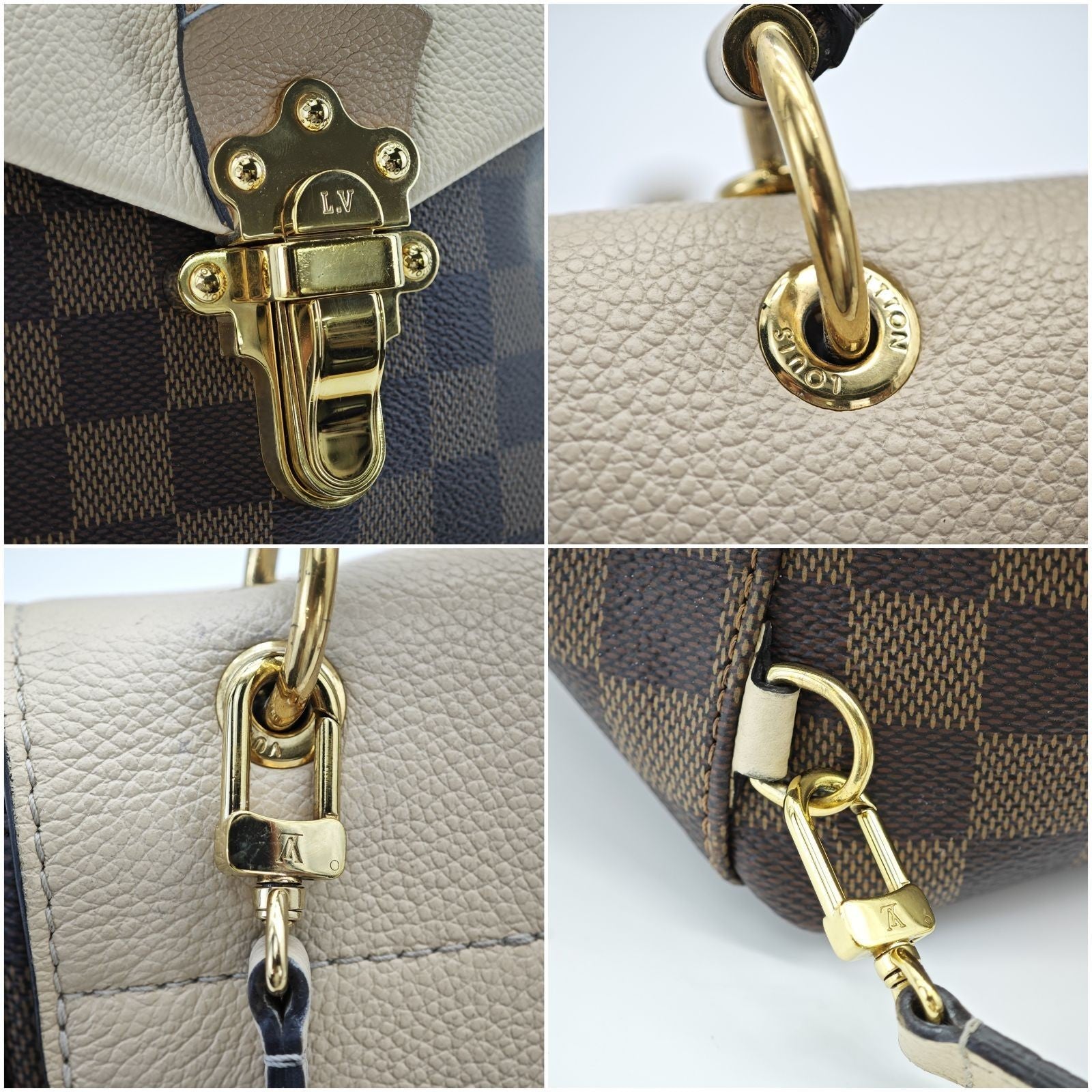 LOUIS VUITTON Damier Clapton N42259 Backpack with Flap Brown Women's