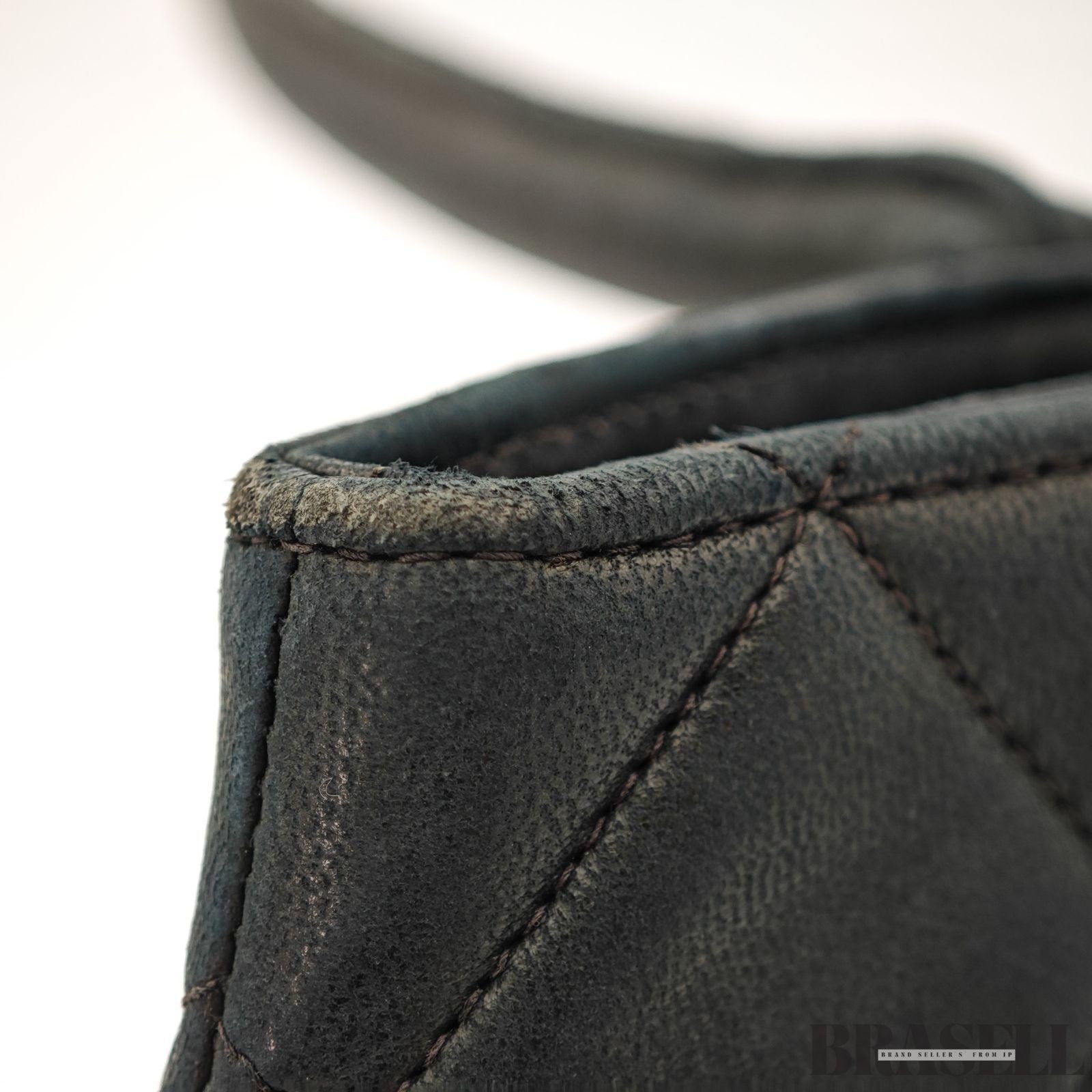 CHANEL Caviar Skin Black Tote Bag Handbag CC Logo with Warranty Card