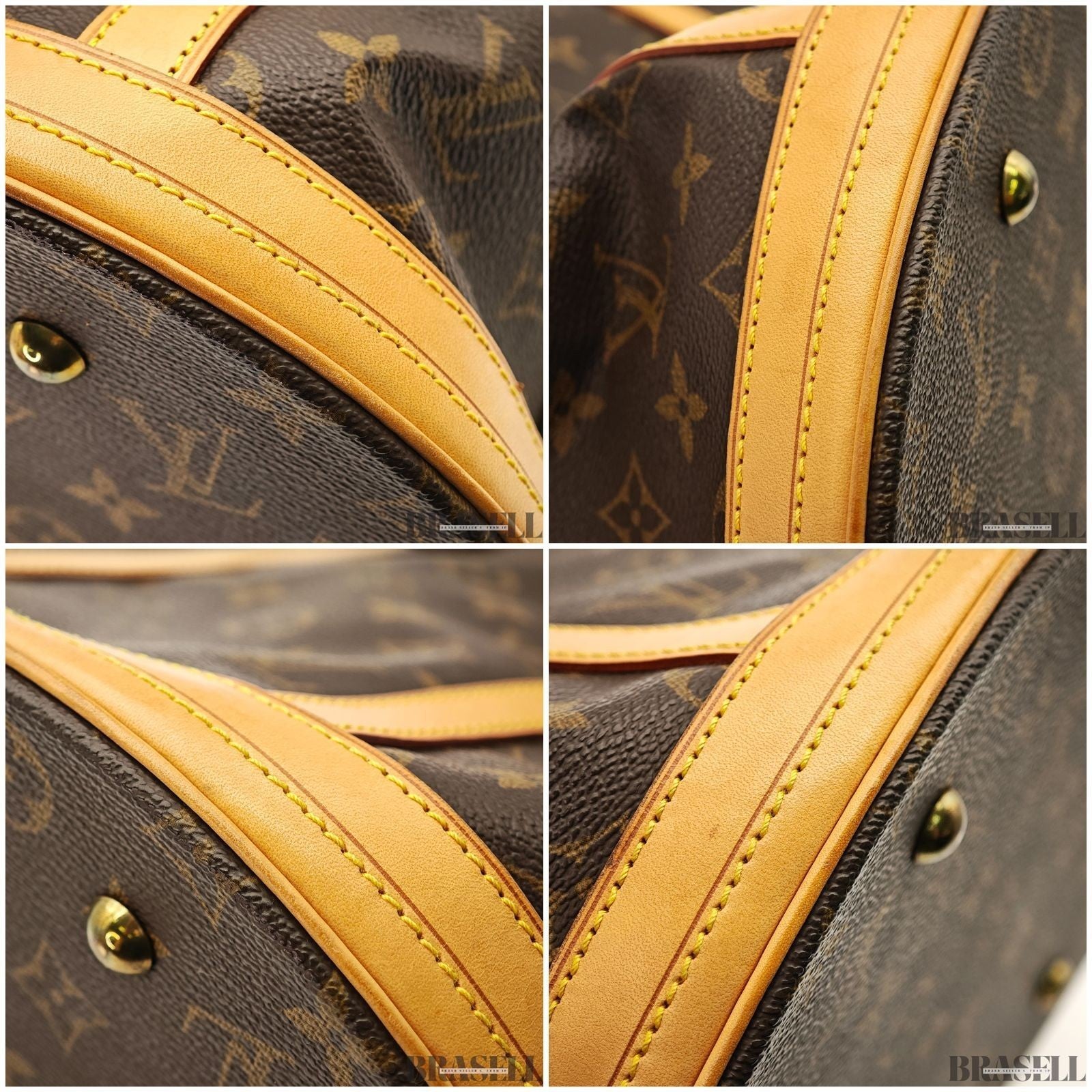 LOUIS VUITTON Bucket GM M42236 Tote Bag Monogram Brown Leather Pouch Dust Bag