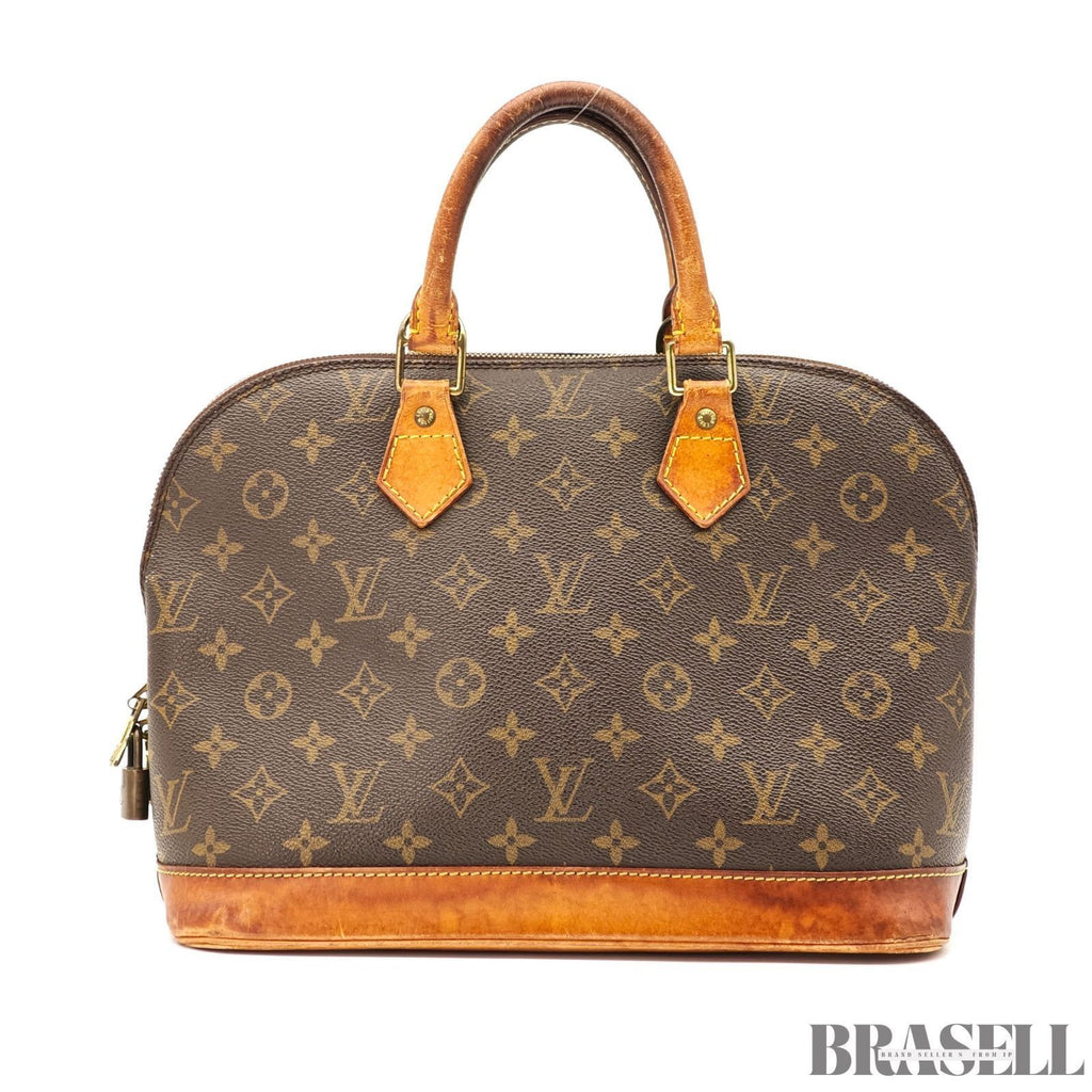 LOUIS VUITTON Alma PM Handbag M51130 Monogram Leather Brown FL1010
