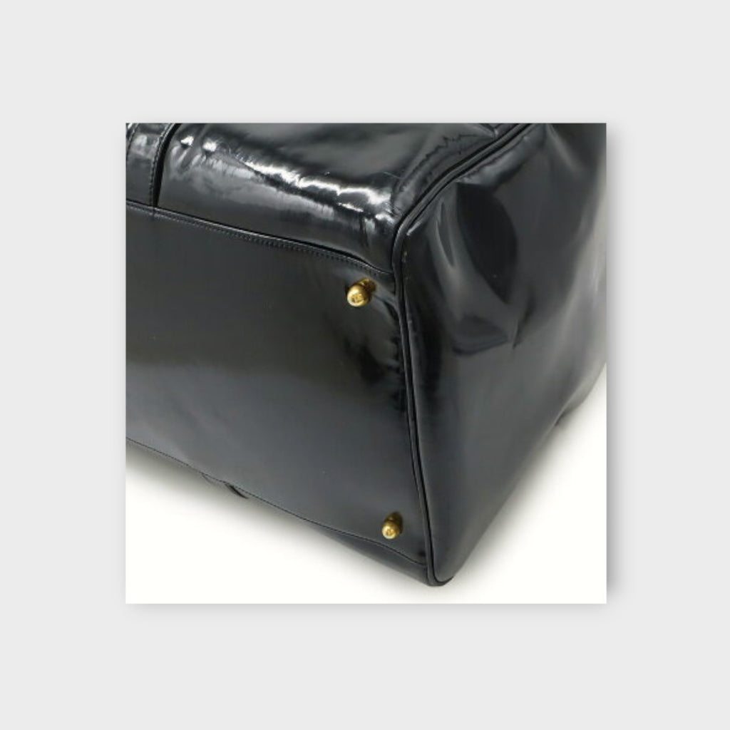 Chanel Coco Mark Boston Bag Black Travel Bag【B】