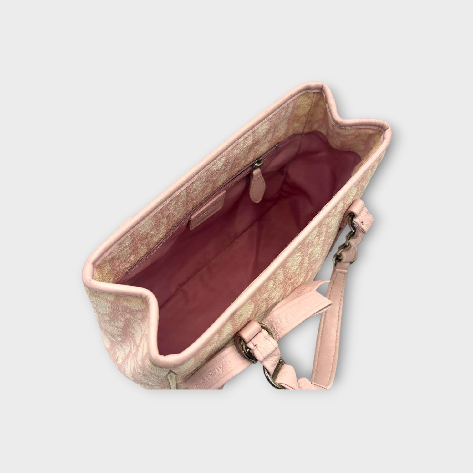 Christian Dior Romantic Trotter Handbag Tote Bag Leather PVC Pink 【B】
