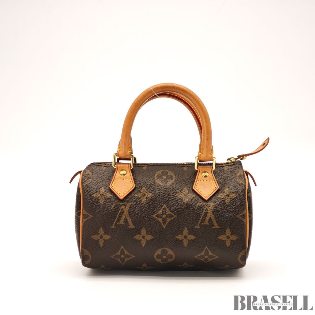 Auth Louis Vuitton Monogram Mini Speedy M41534 Hand Bag Tote Bag with Dust Bag