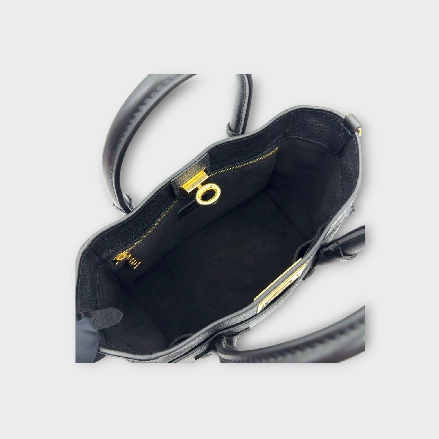 Louis Vuitton On My Side PM M57728 2Way Handbag Monogram Noir Leather PVC 【A】