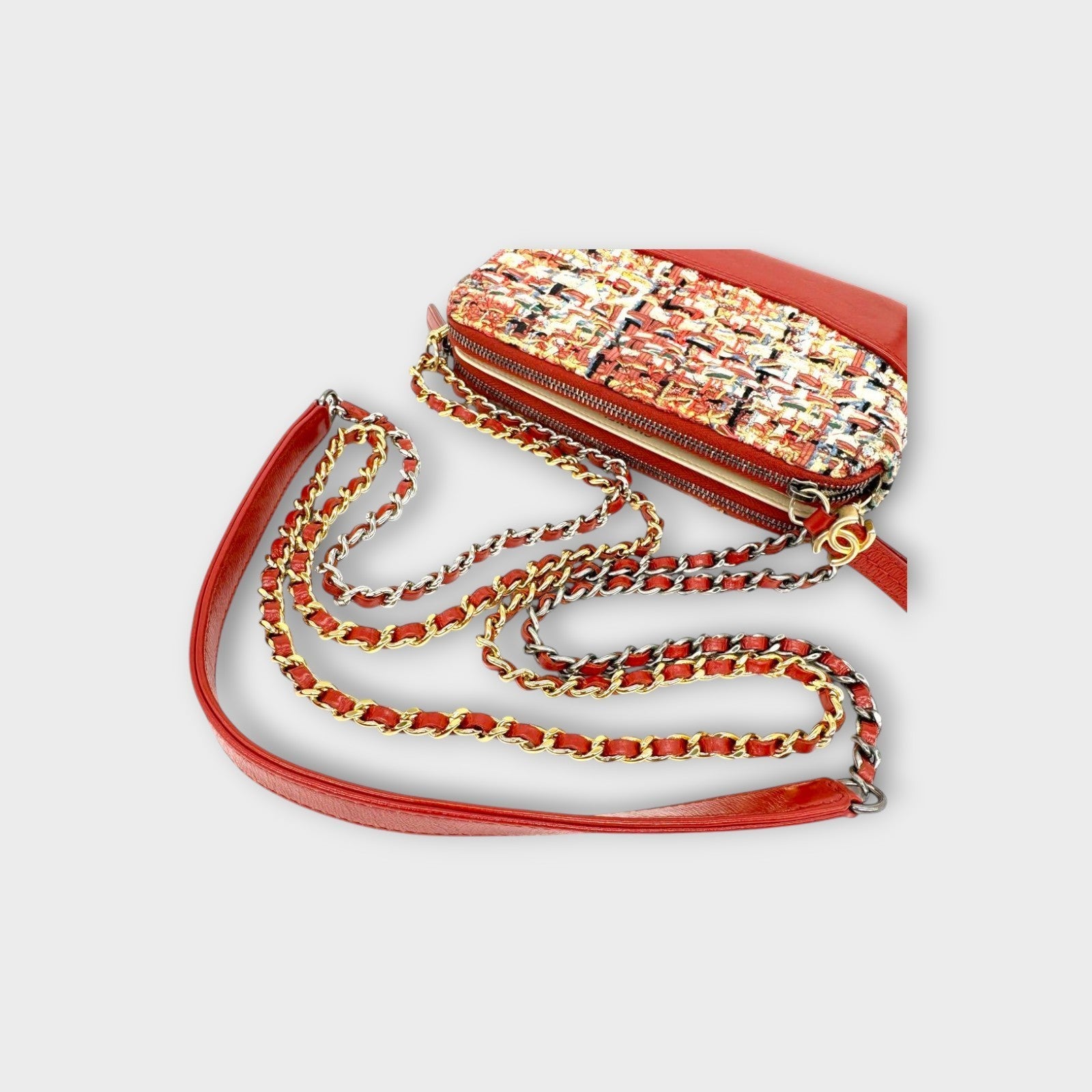 CHANEL Gabrielle de Chanel Hobo Tweed Chain Shoulder Wallet