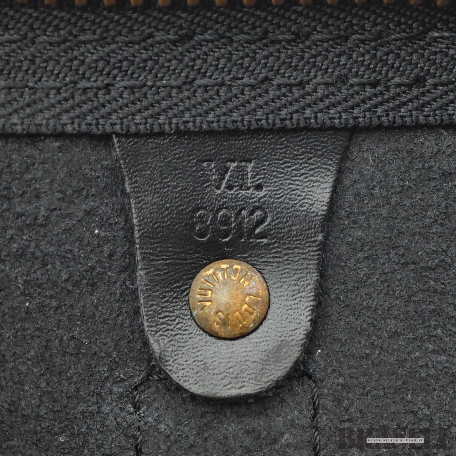Louis Vuitton Epi Leather Keepall 50 Black Embossed Logo Boston Bag Travel Large