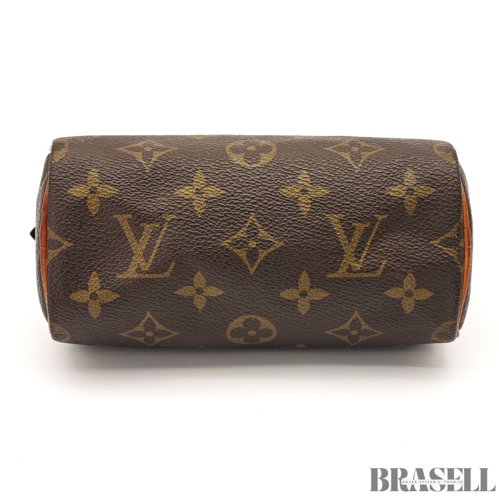 Auth Louis Vuitton Monogram Mini Speedy Hand Bag M41534 Mini Boston Bag Brown