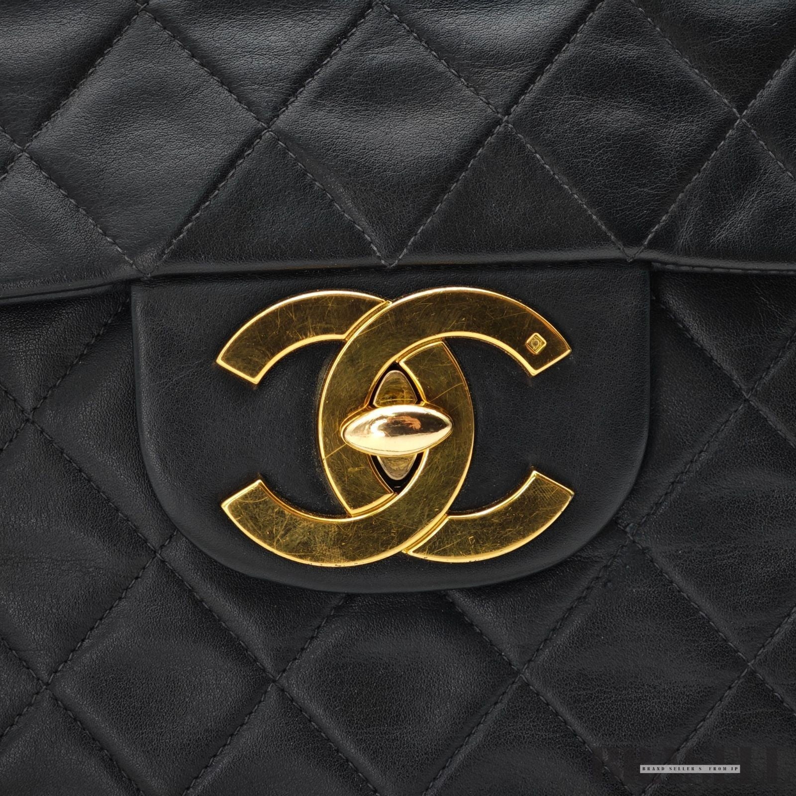 CHANEL Maxi Jumbo Matelasse Lambskin Flap Bag Black Quilted Shoulder Bag Women