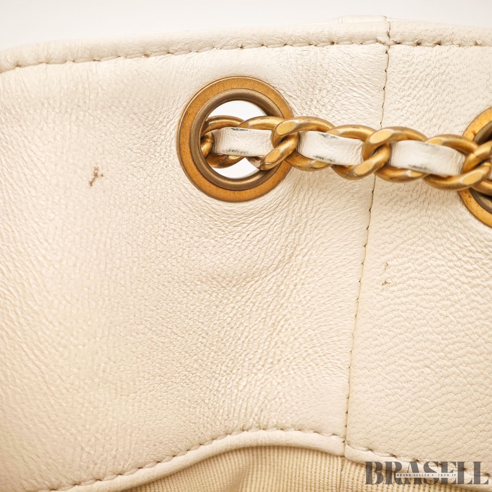 Chanel Matelassé Chain Backpack White Rucksack Bag Gold Hardware Women