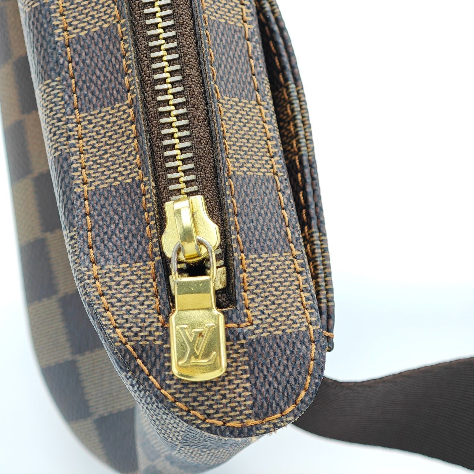 LOUIS VUITTON Damier Geronimos N51994 Shoulder/Body Bag Brown Men Women