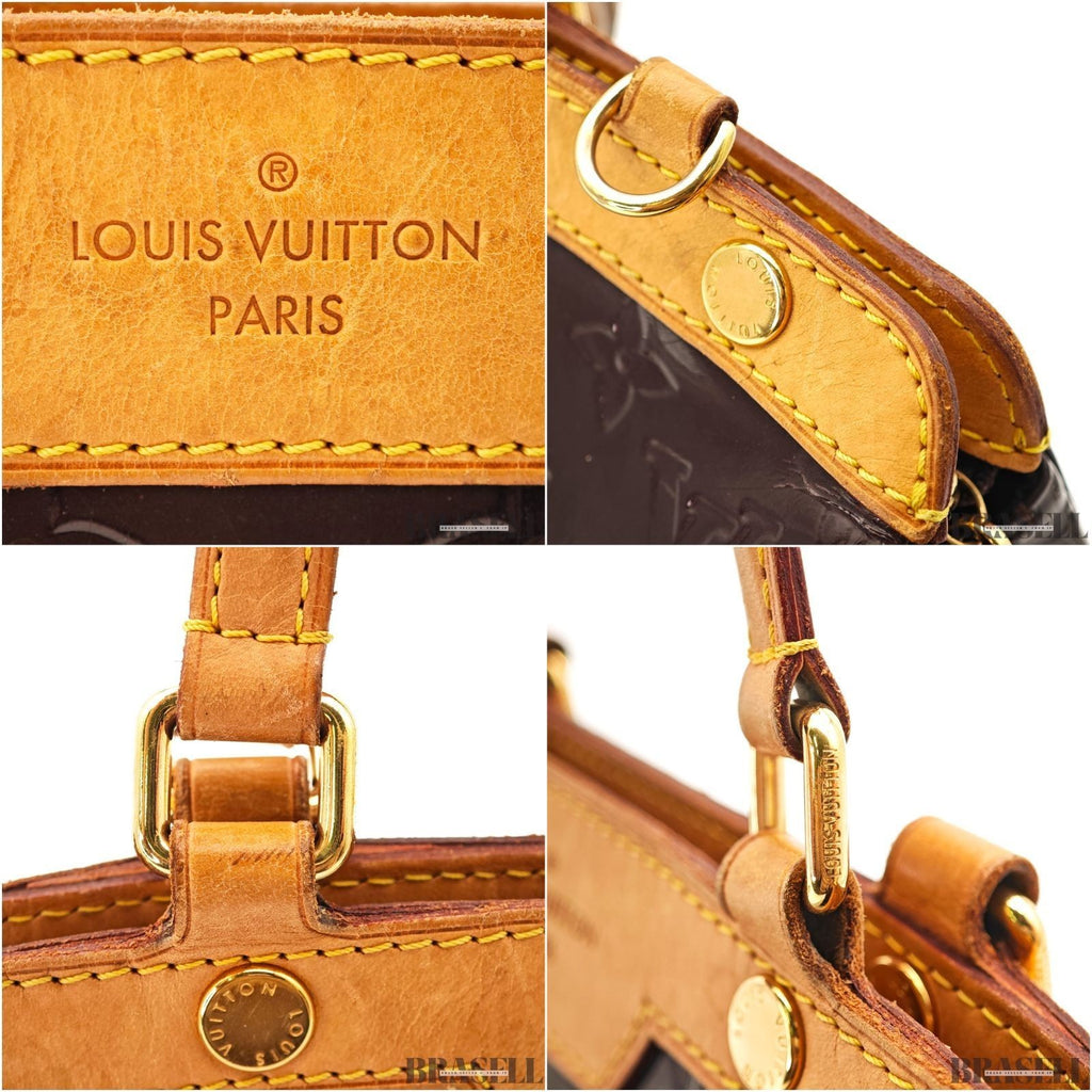 LOUIS VUITTON Monogram Vernis Blair MM Hand Bag 2way M91619 Auth Brown