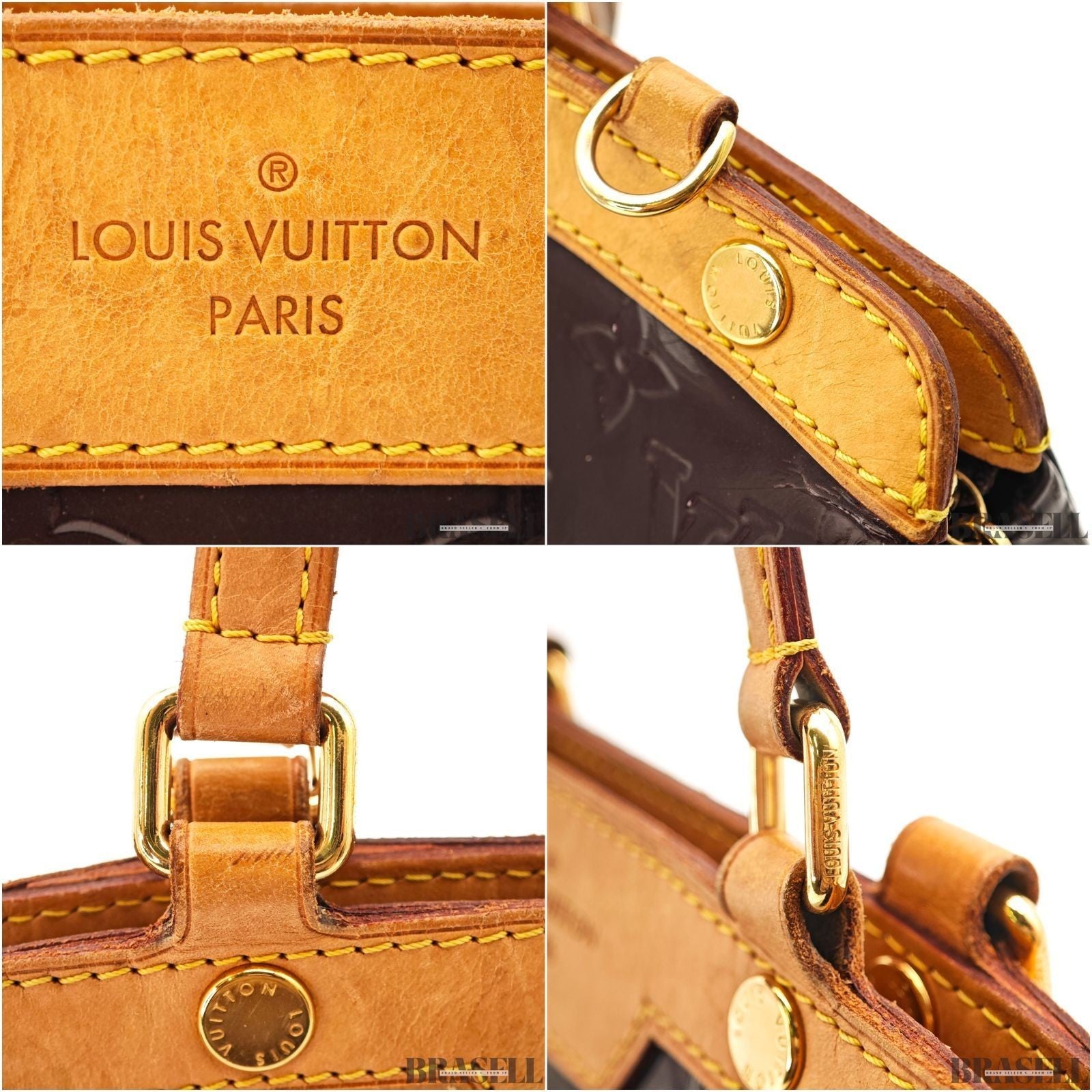 LOUIS VUITTON Monogram Vernis Blair MM Hand Bag 2way M91619 Auth Brown