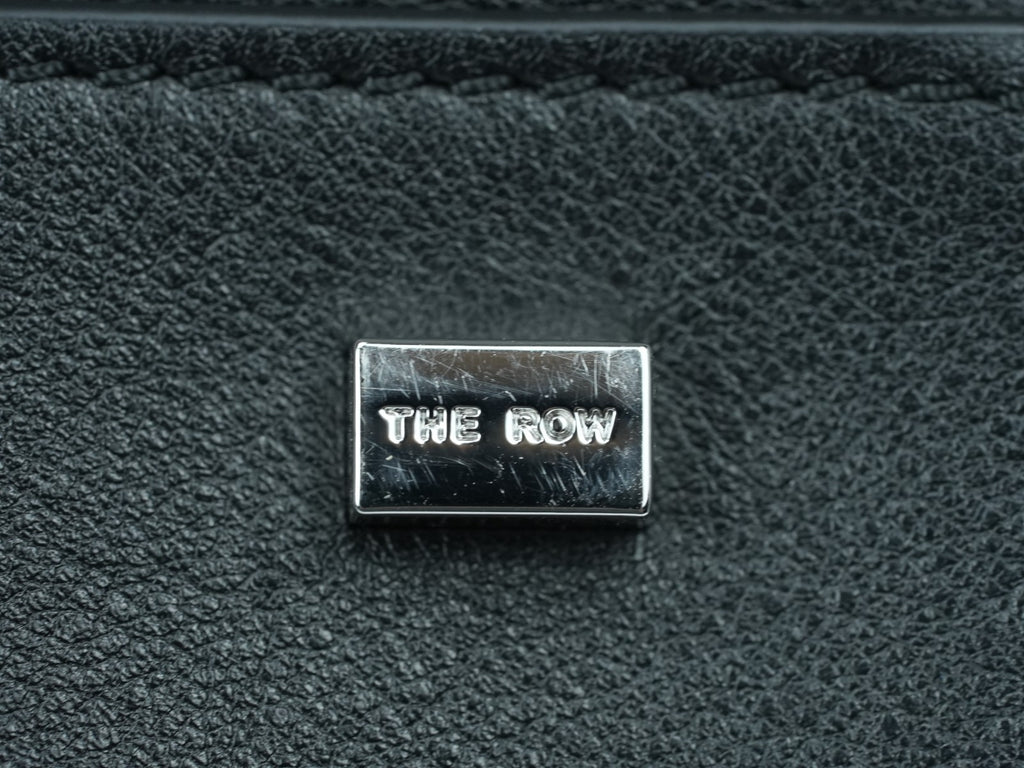 The Row Soft Margaux 15 Bag in Black saddle leather