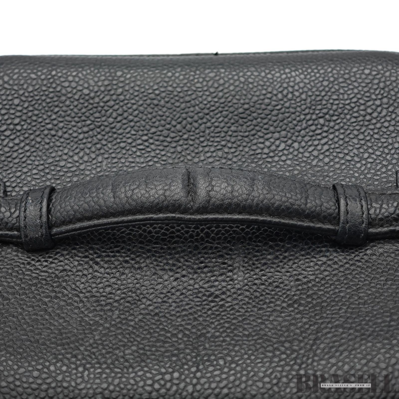 CHANEL Coco Mark Vanity Bag Mini Black Cosmetic Bag Women's