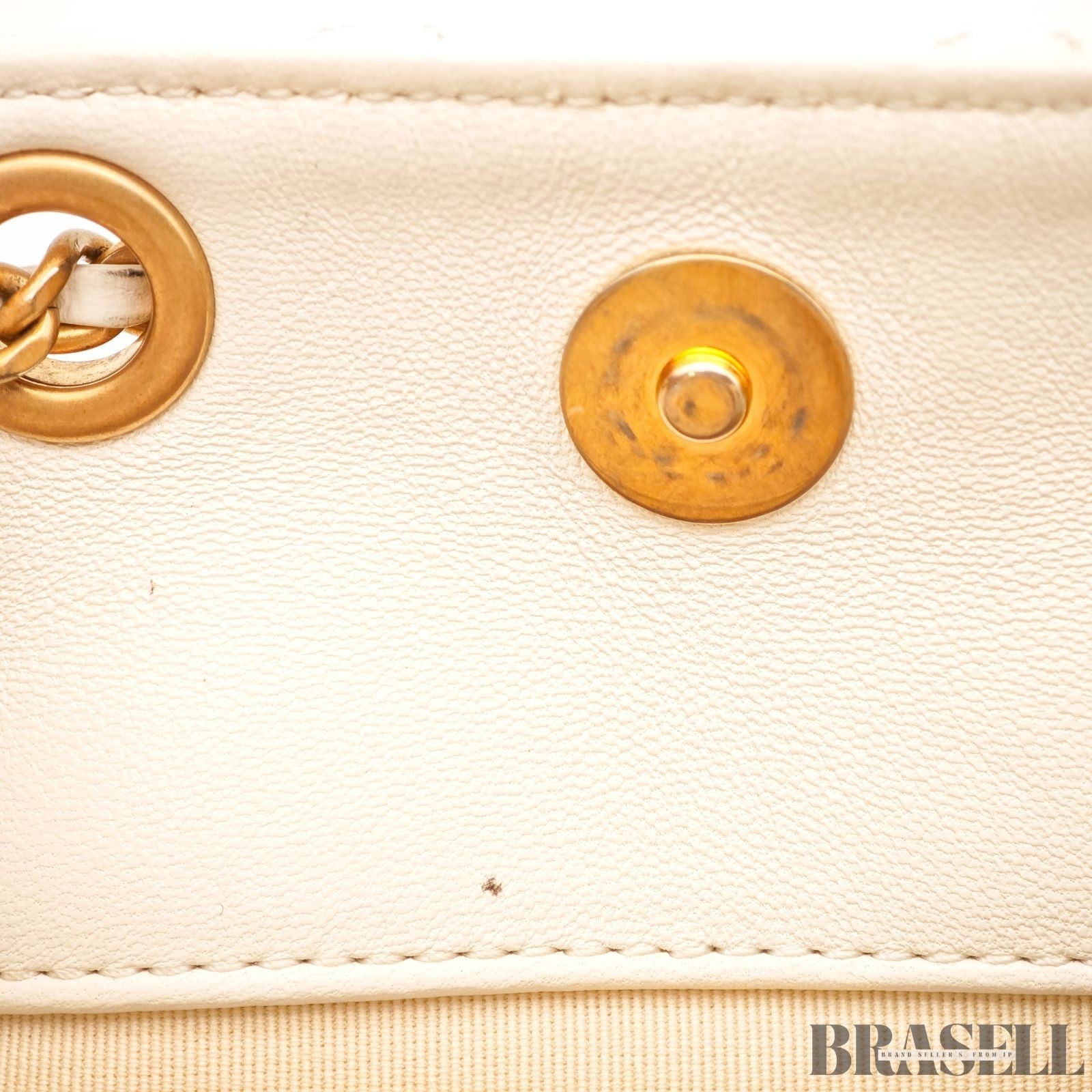 Chanel Matelassé Chain Backpack White Rucksack Bag Gold Hardware Women