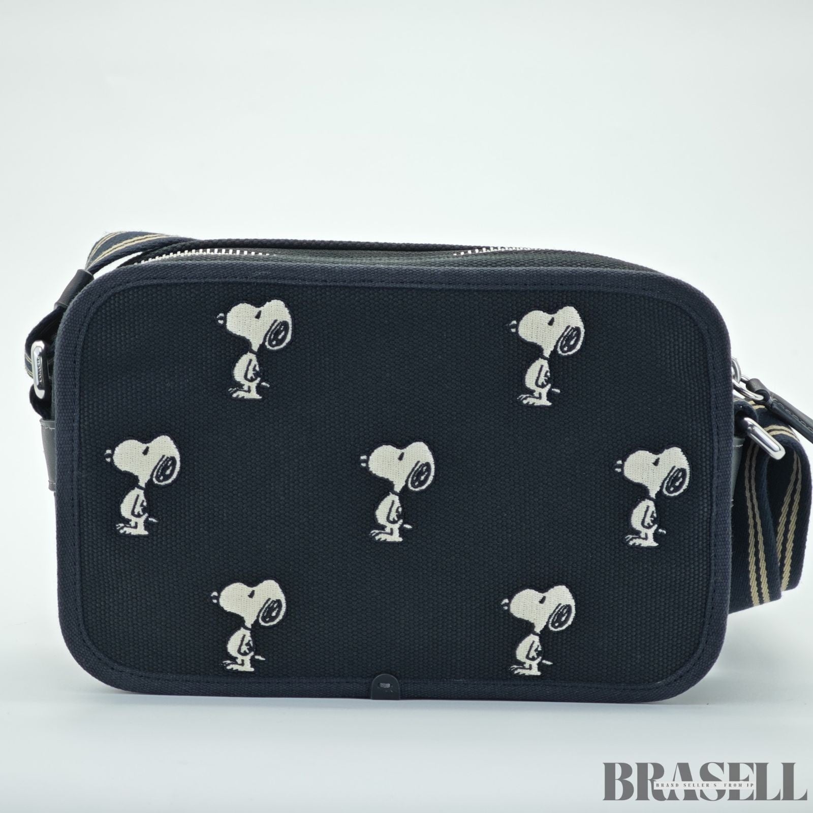 COACH Cargo Camera Bag with Snoopy Print Compact Bag Black