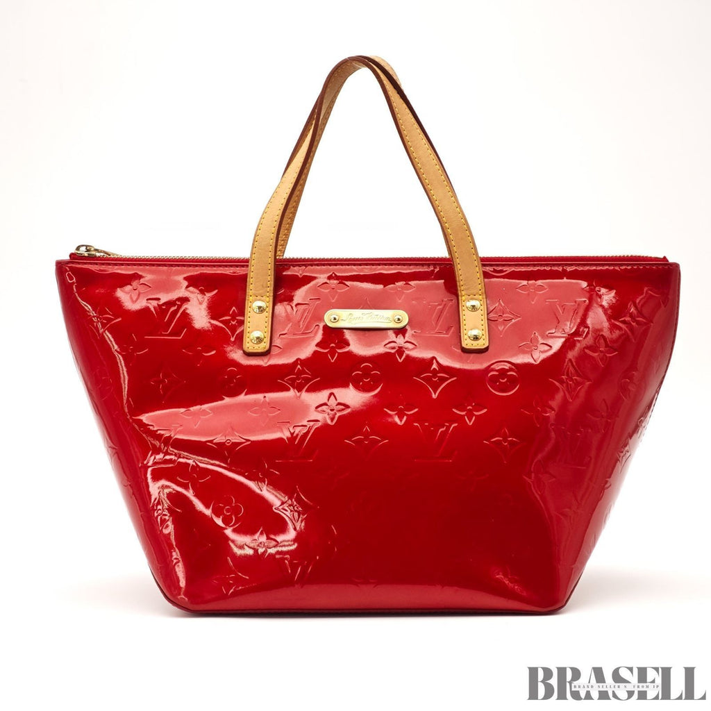 LOUIS VUITTON Monogram Vernis Bellevue PM Tote Bag Handbag Pomme D'amour M93583