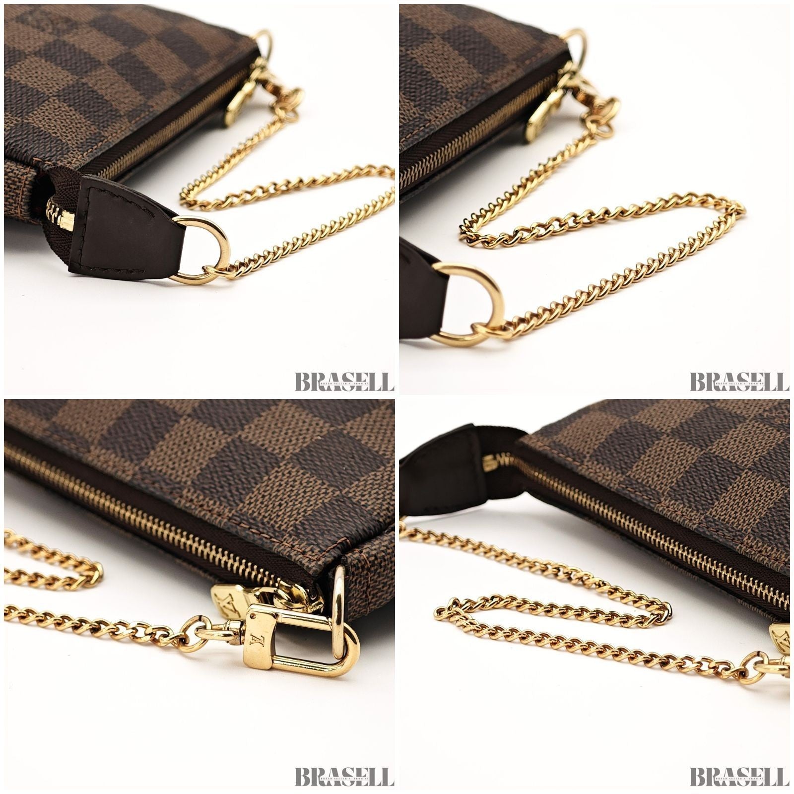 Louis Vuitton Damier Ebene Mini Pochette Accessoires M58009 Handbag Brown