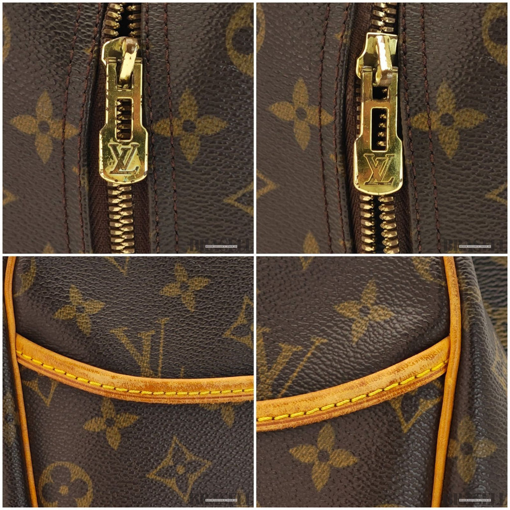 LOUIS VUITTON Monogram M47270 Monogram Deauville Tote Bag Handbag Brown