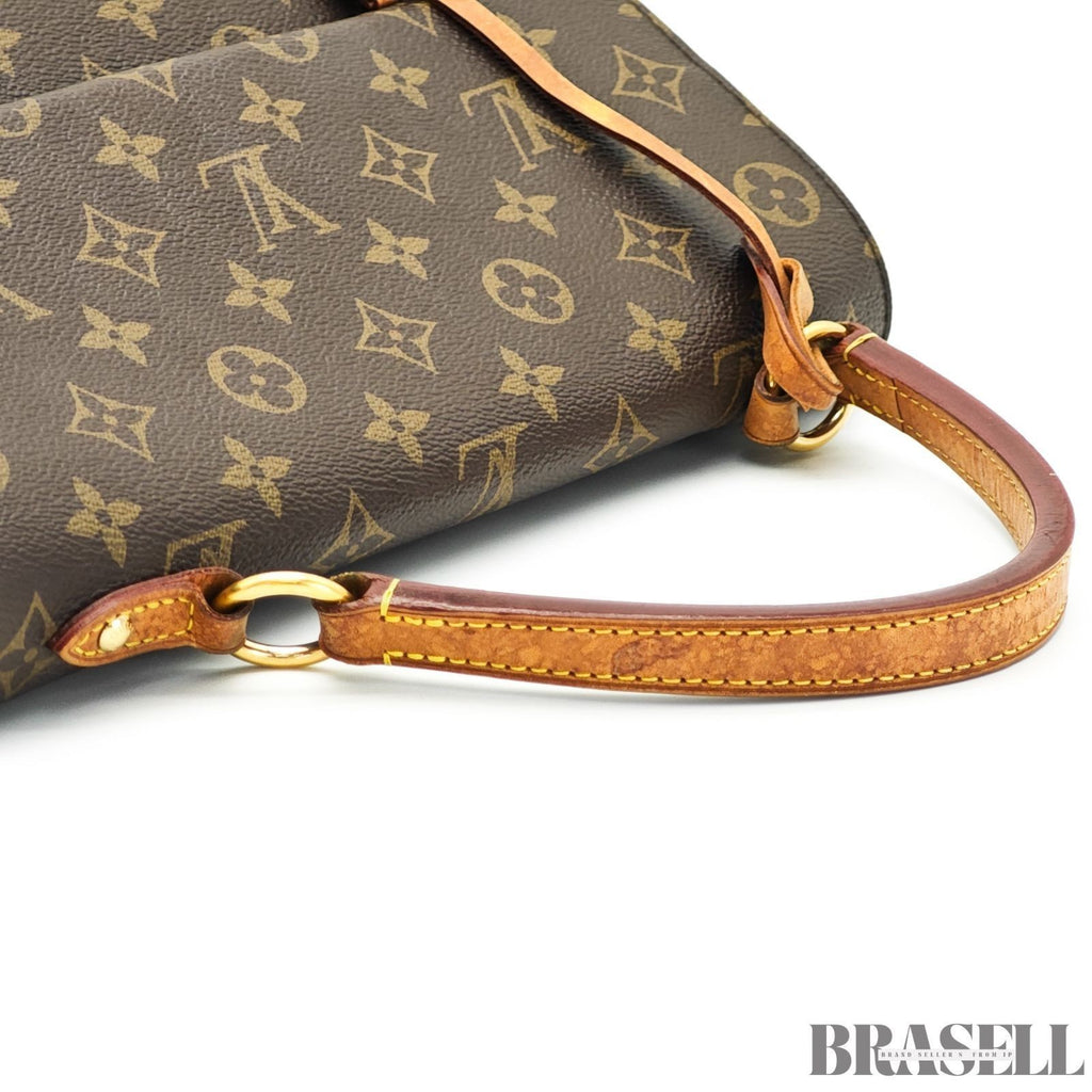 Louis Vuitton Cluny M42735 Damier Azur Handbag Shoulder Bag 2Way Flap Brown