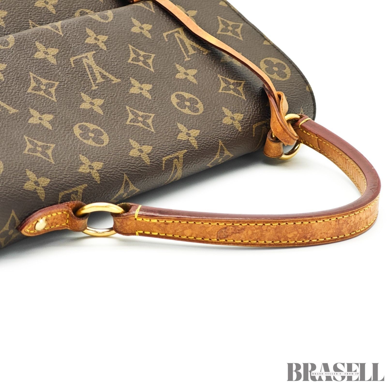 Louis Vuitton Cluny M42735 Damier Azur Handbag Shoulder Bag 2Way Flap Brown