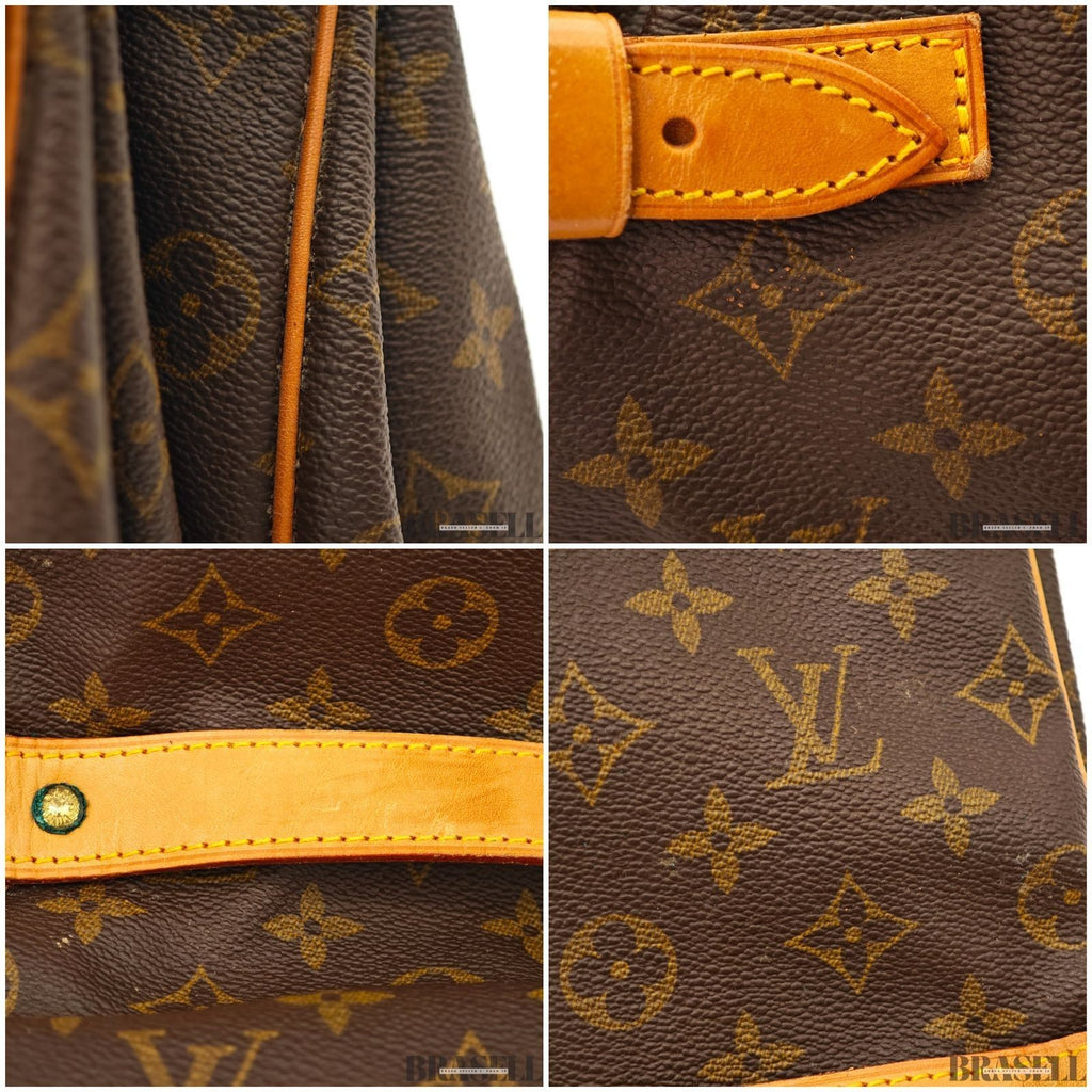 Louis Vuitton Saumur 35 M42254 Shoulder Bag Monogram Canvas Leather Brown Women