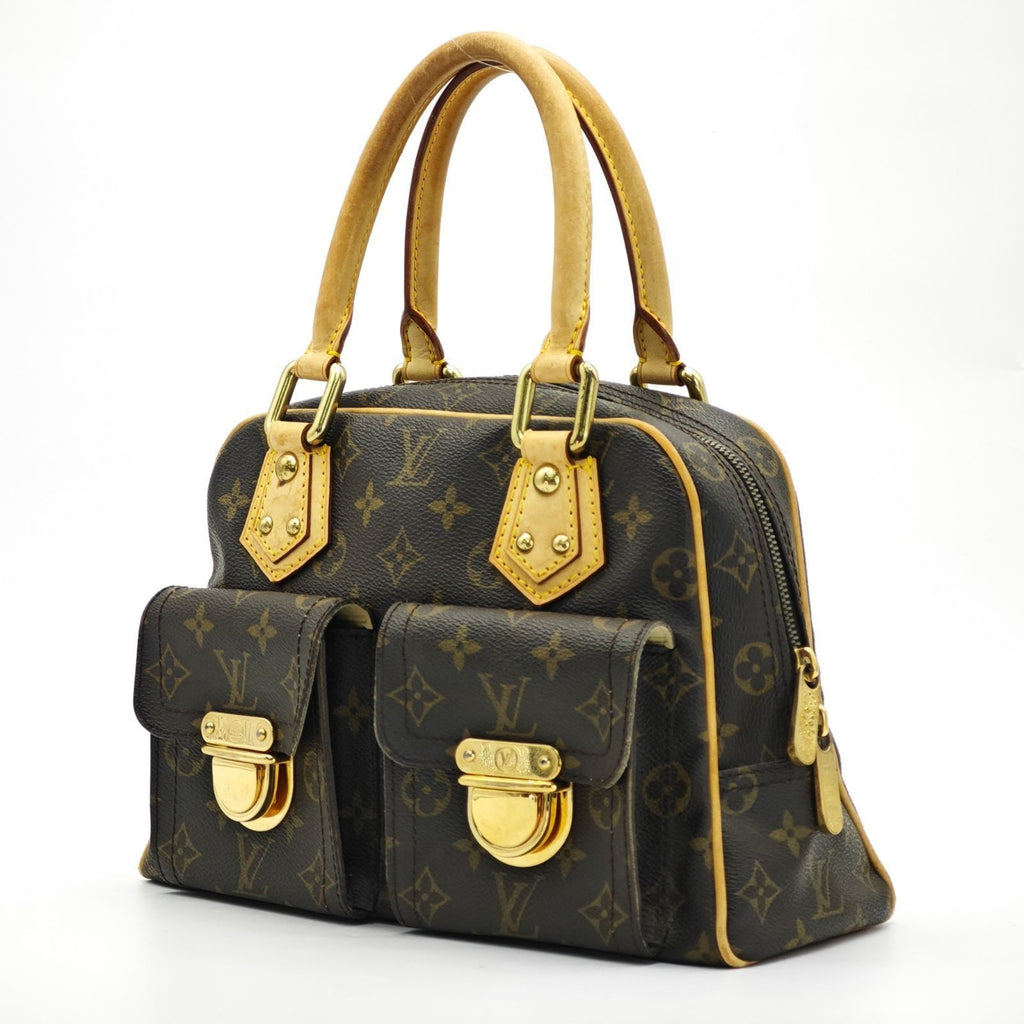 LOUIS VUITTON Manhattan PM M40026 Monogram Handbag Shoulder Bag Brown Women’s