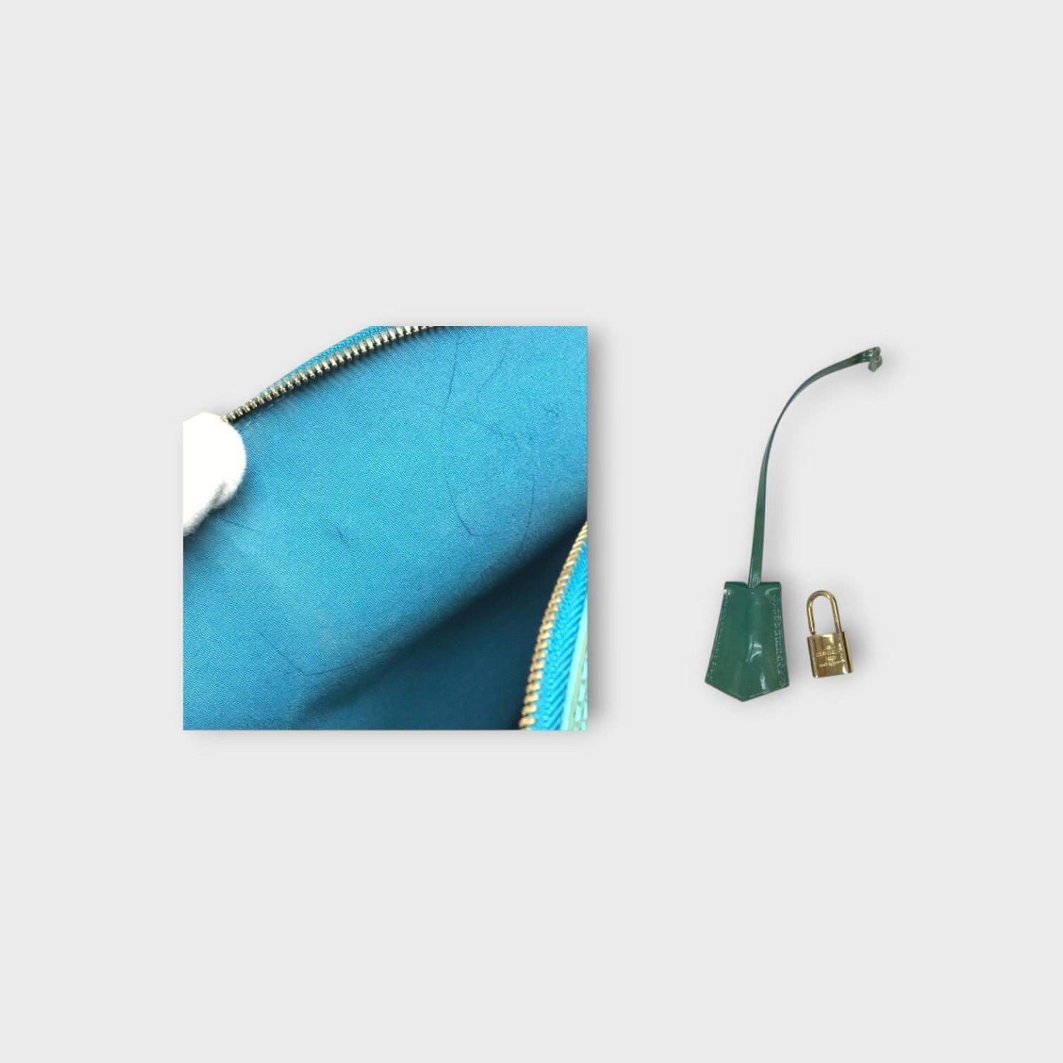 Louis Vuitton Handbag Tote Bag Alma GM M93628 Monogram Vernis Green 【B】