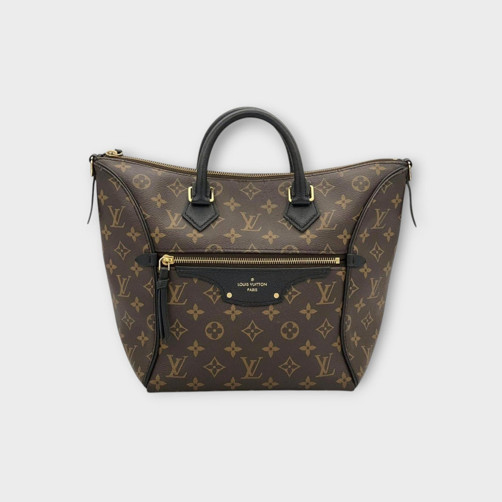 Louis Vuitton Monogram Tournelle PM M44027 2Way Handbag Brown Black 【S】