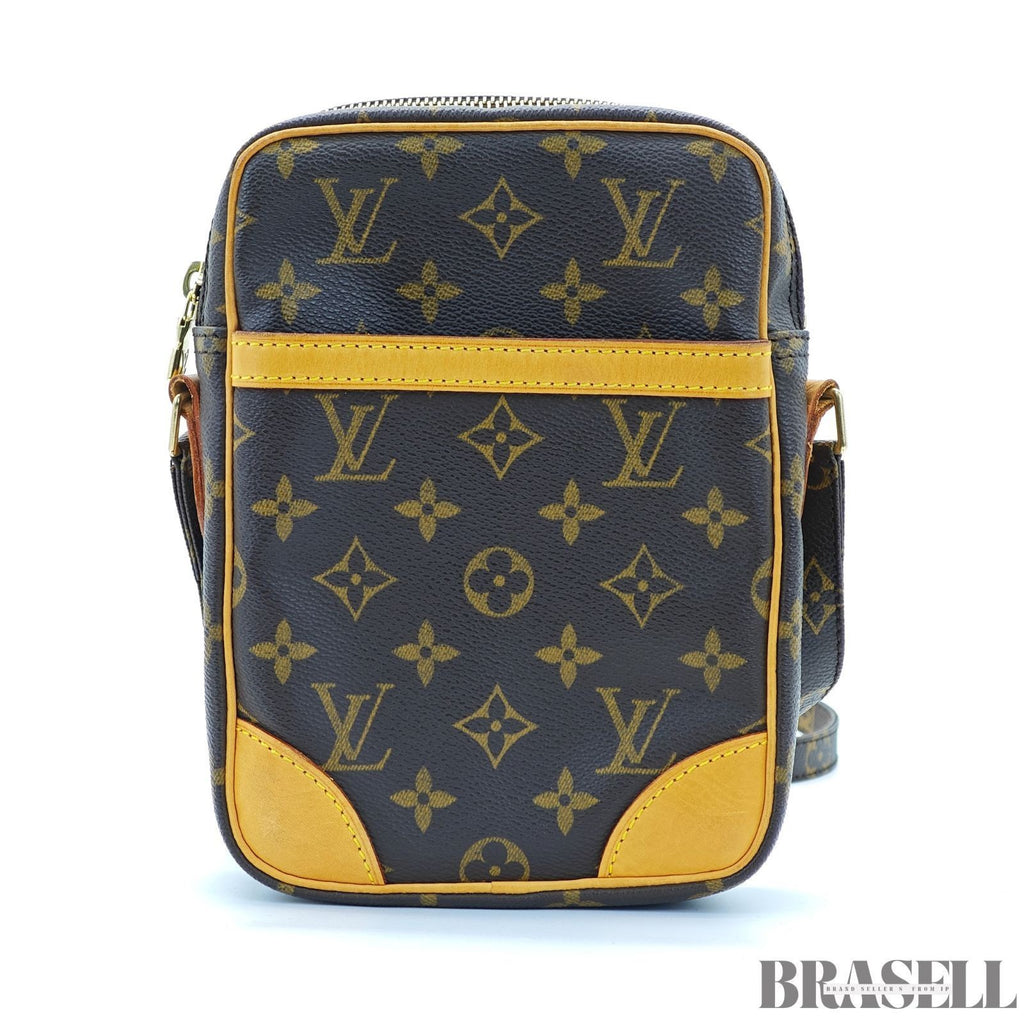 Louis Vuitton Danube M45266 Shoulder Bag Monogram Canvas Leather Vertical Brown