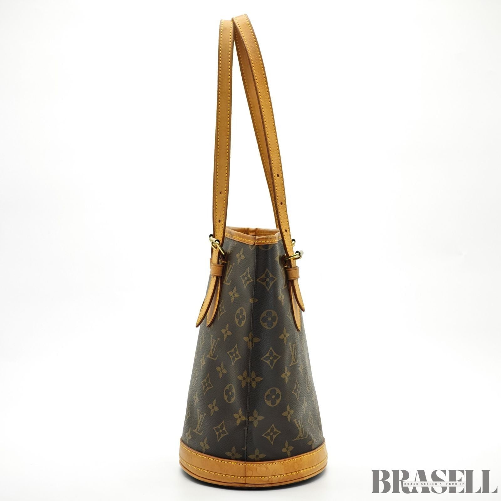 LOUIS VUITTON Bucket PM M42238 Monogram Shoulder Tote Bucket Bag Brown Women’s