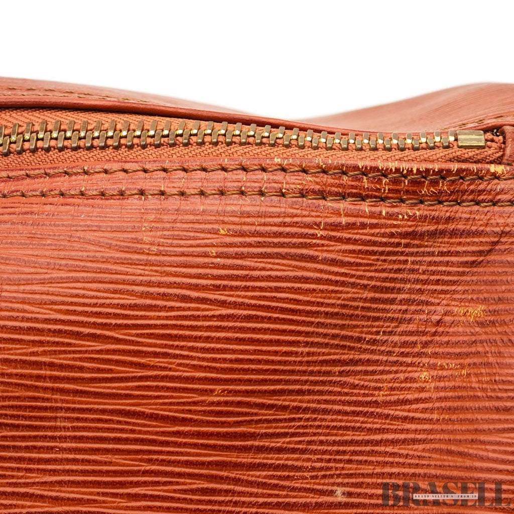 LOUIS VUITTON Epi Keepall 50 M42968 Boston Bag Zipang Gold Epi Leather Auth