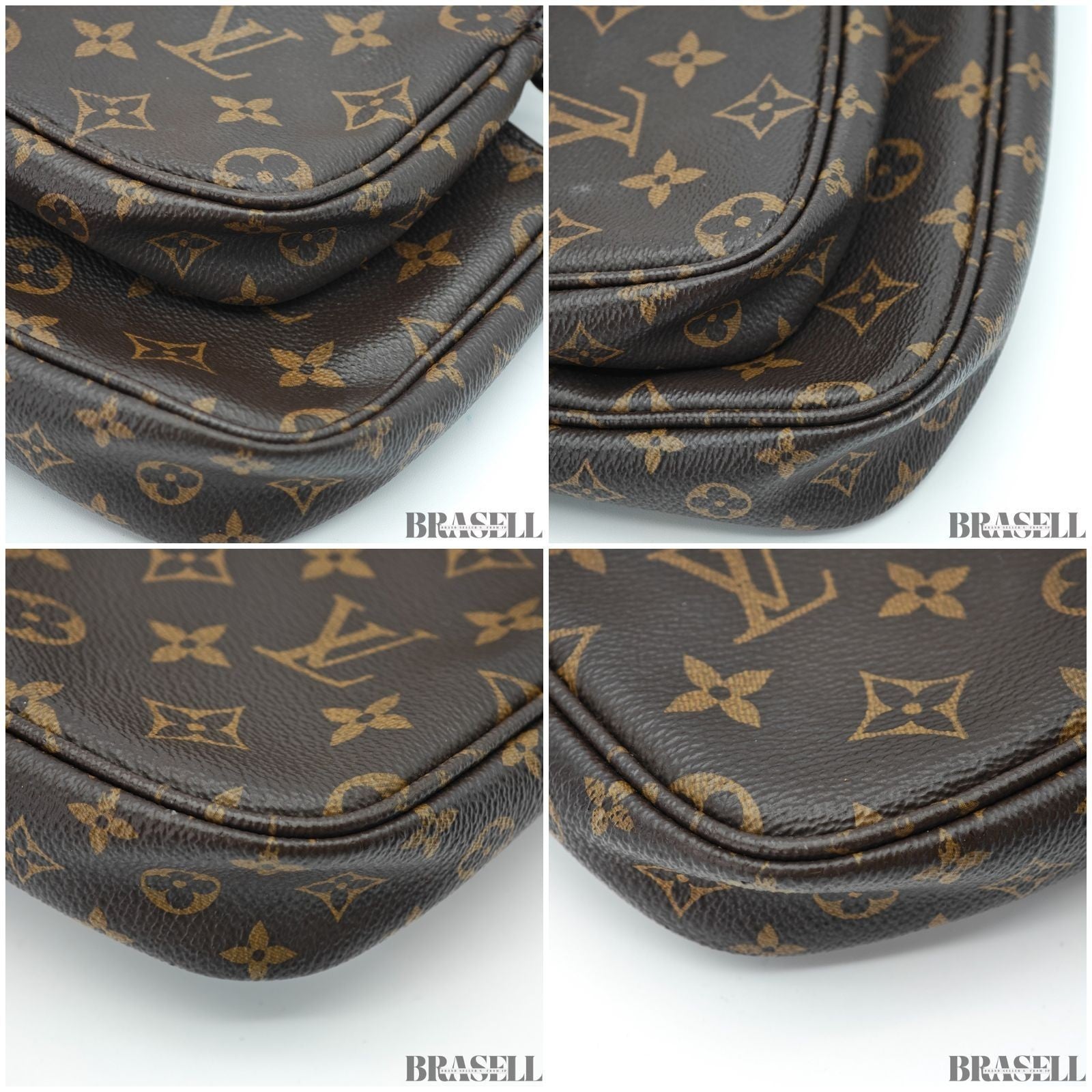 Louis Vuitton Multi Pochette Accessoires M44813 Shoulder Bag Brown w/Coin Case