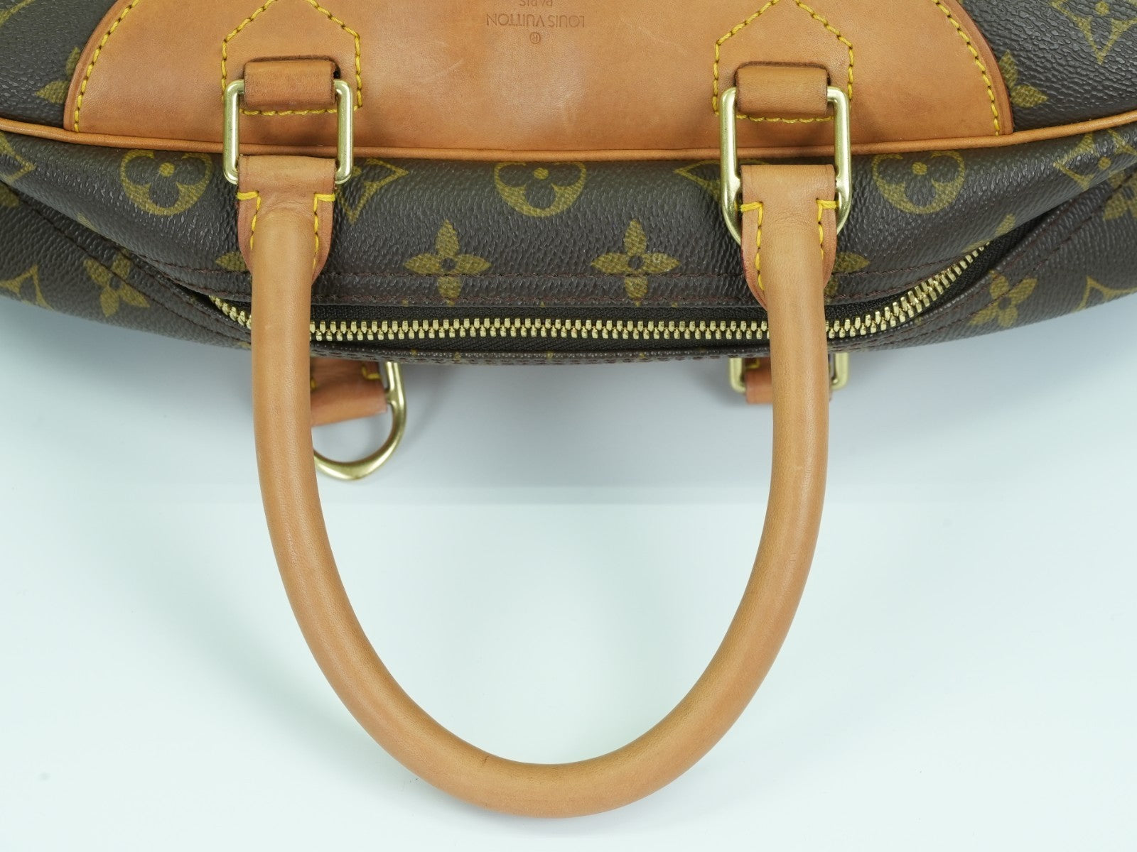 LOUIS VUITTON  Deauville Hand Bag Monogram Leather Brown M47270 LV