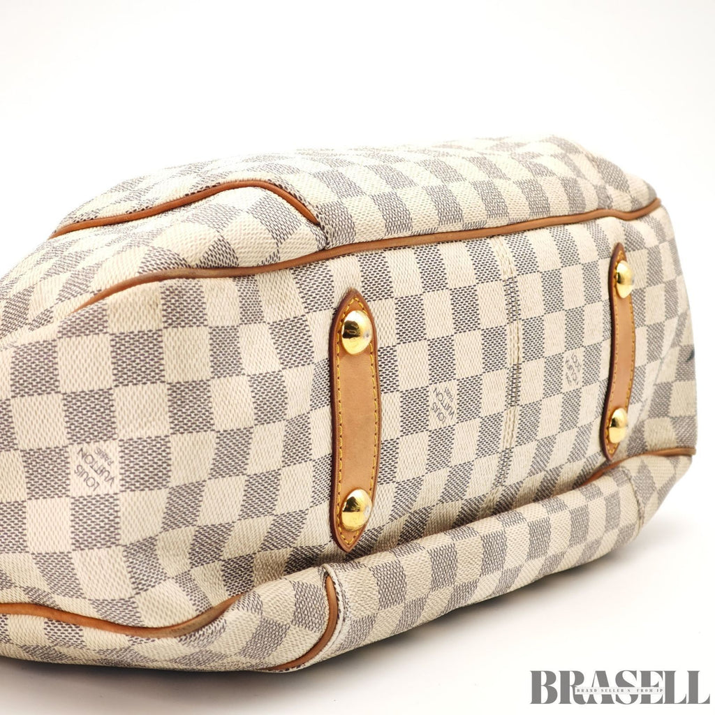 Louis Vuitton Galliera GM N55216 Damier Azur Canvas Tote Bag Handbag White
