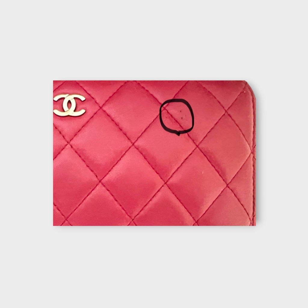 Chanel Matelassé L-Gusset Zip Around Wallet