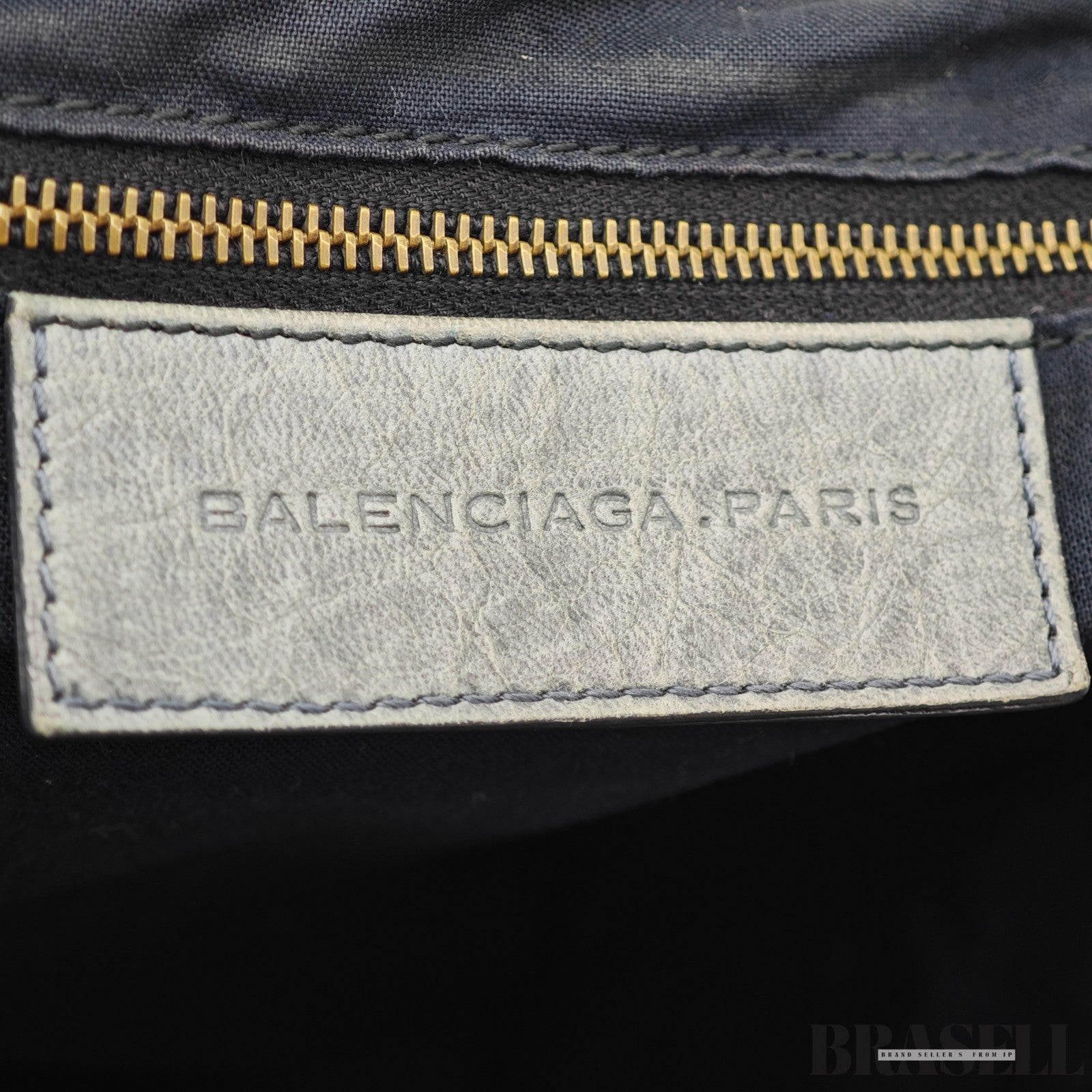 BALENCIAGA The Day Shoulder Bag Leather Hobo Bag Black