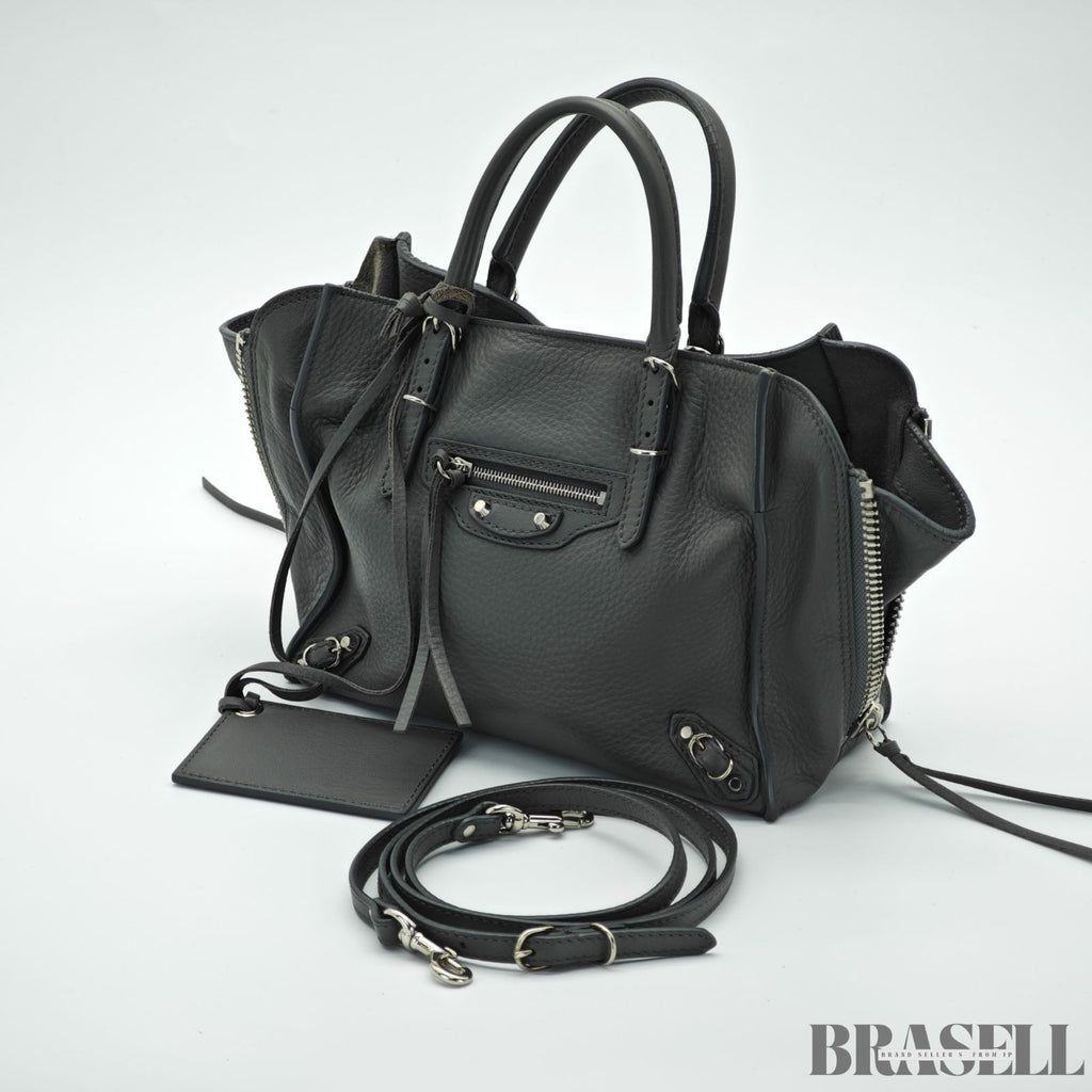 BALENCIAGA 2-Way Handbag Shoulder Bag Paper A4 357333 Gray color