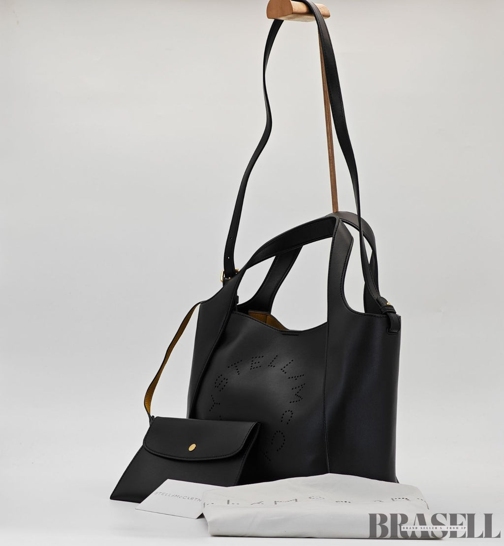 Stella McCartney Leather 2-Way Tote Bag 513860W9923 Shoulder Bag with Pouch